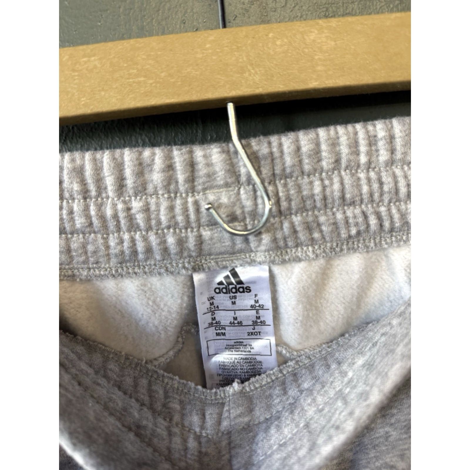 Adidas Adidas Mens Gray Jogger Sweatpants Drawstring Size M Activewear Pants Size US 31 - 3 Thumbnail