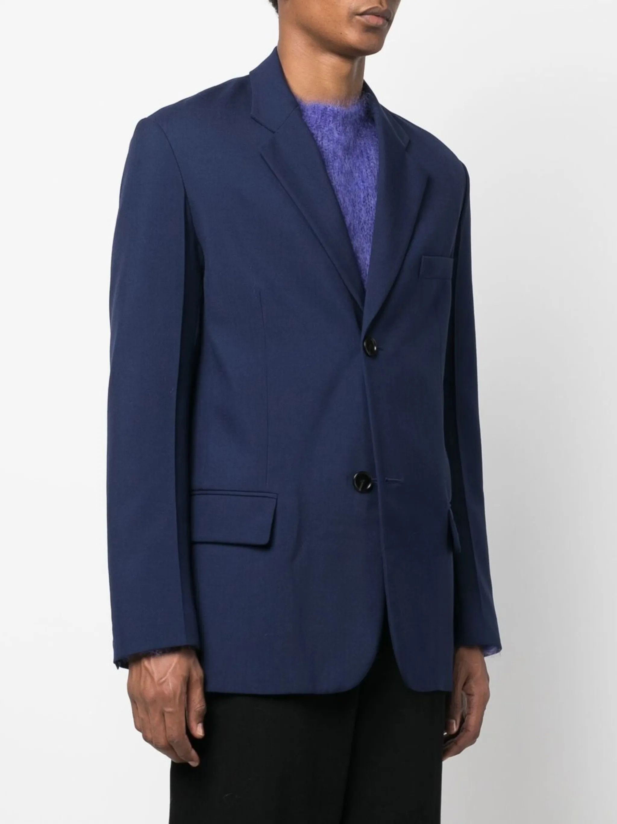 Marni o1y0225 Blazer in Midnight Blue Size US M / EU 48-50 / 2 - 2 Thumbnail