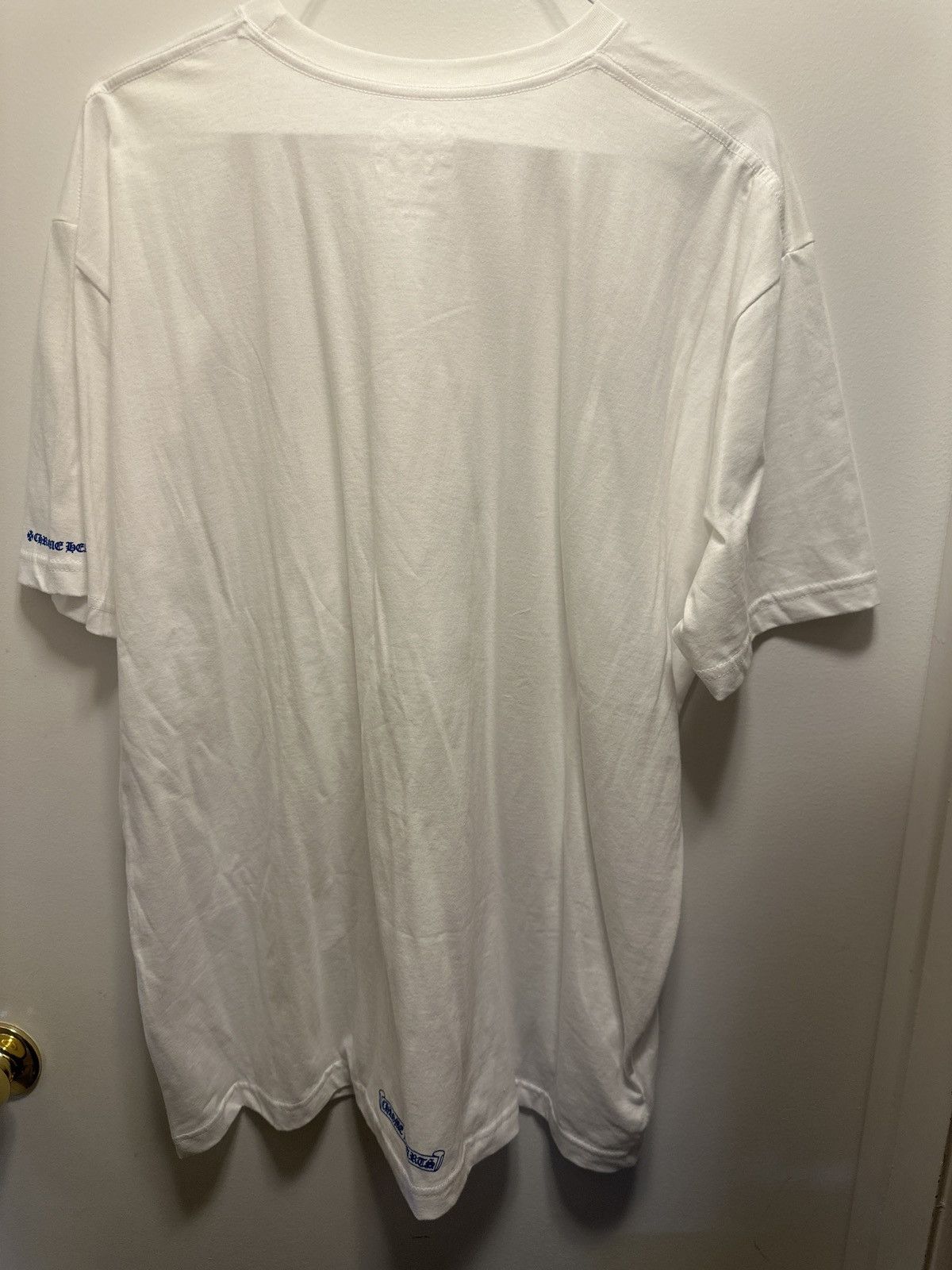 Chrome Hearts CHROME HEARTS NECK LOGO T SHIRT WHITE BLUE Size US XXL / EU 58 / 5 - 4 Thumbnail