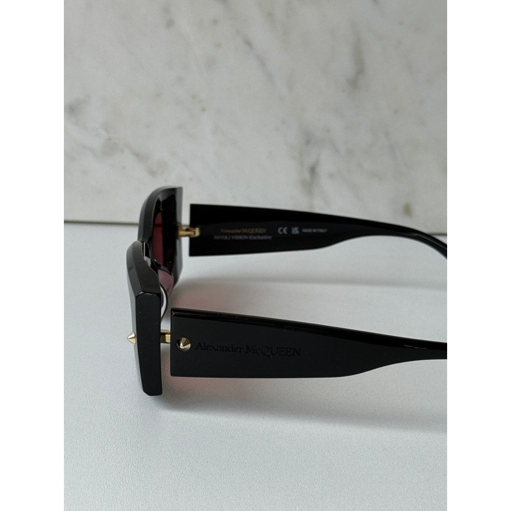 Alexander McQueen NEW Alexander McQueen AM0426S Black Pink Lens Sunglasses Size ONE SIZE - 5 Thumbnail
