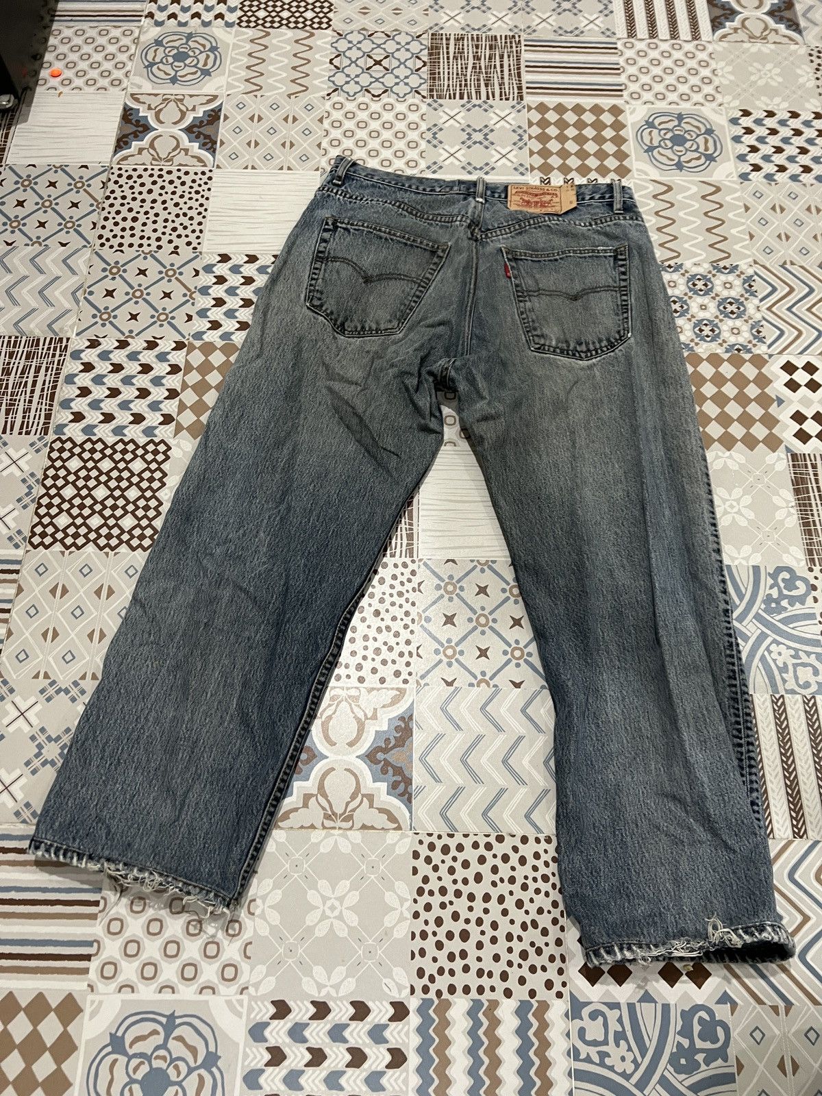 Levi's Vintage 90s/00s Levi’s 501 denim jeans disstressed Size US 34 / EU 50 - 2 Thumbnail
