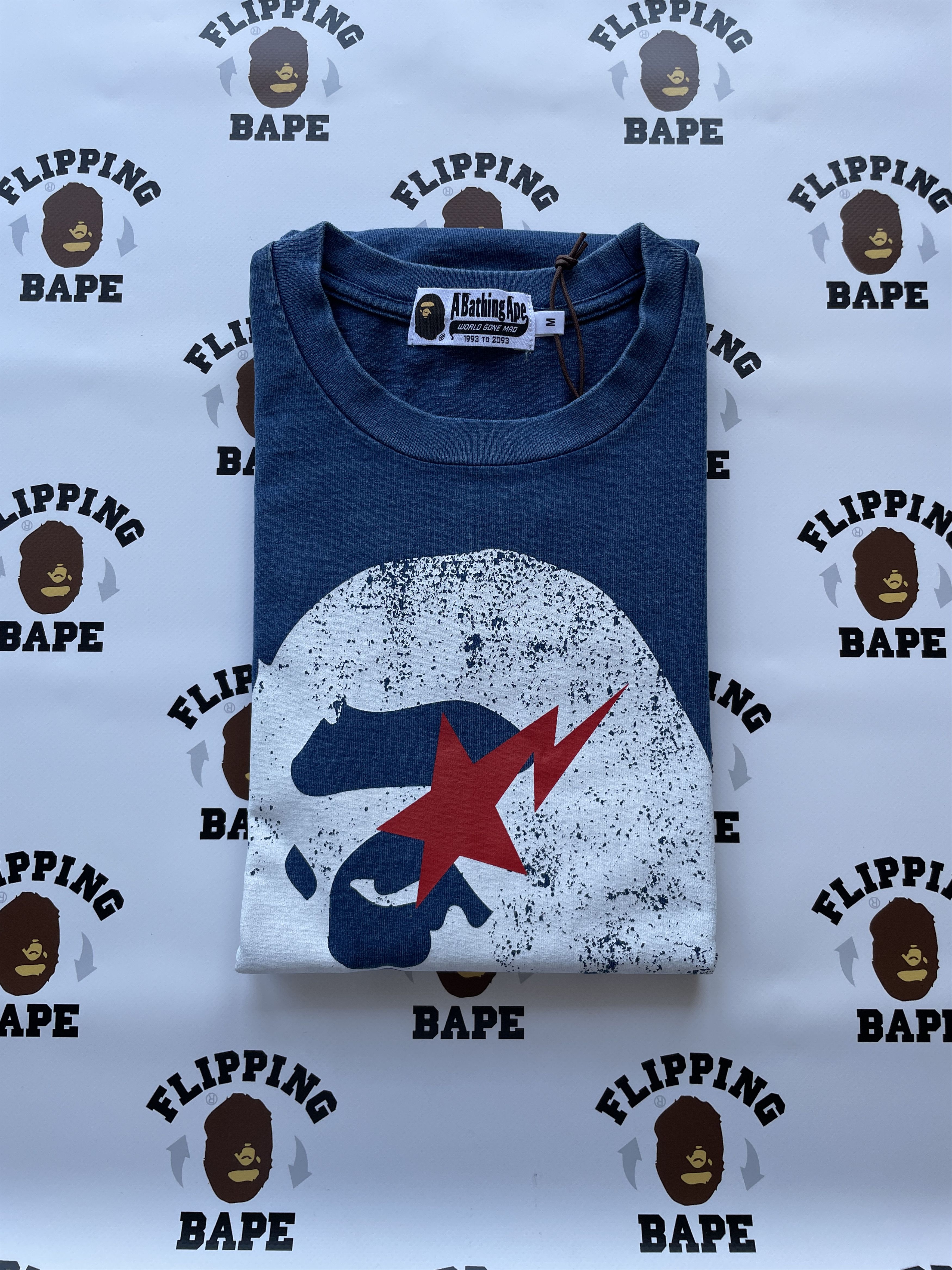 Bape BAPE APE HEAD INDIGO TEE Size US M / EU 48-50 / 2 - 5 Thumbnail