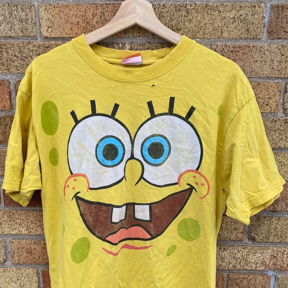Nickelodeon × Vintage Vintage 2002 Nickelodeon Spongebob Squarepants Promo T Shir Size US L / EU 52-54 / 3 - 1 Thumbnail