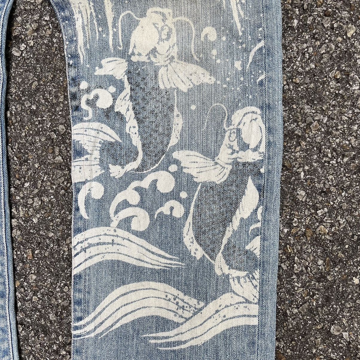 Hysteric Glamour Japanese Jeans Buden Koi Fish Denim Size US 34 / EU 50 - 3 Thumbnail