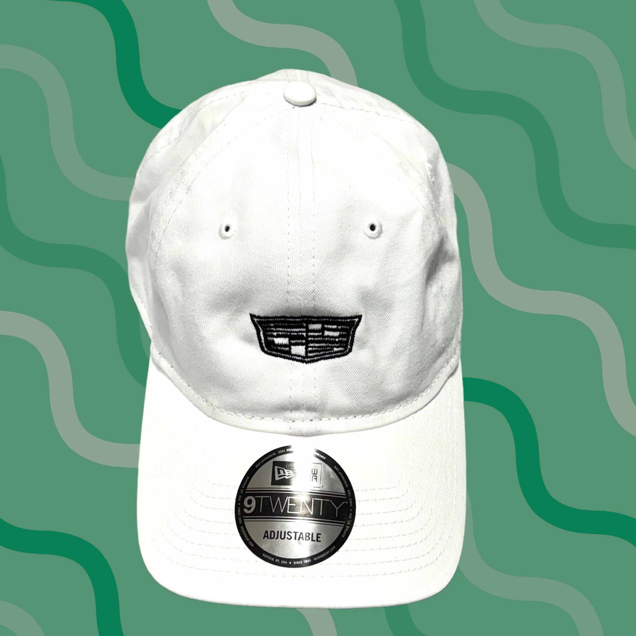 New Era New Era Hat White 9Twenty Adjustable Strapback Baseball Cap Cadillac Escalade Cars Mens One Size Canvas Cotton Polyester Size ONE SIZE - 1 Thumbnail