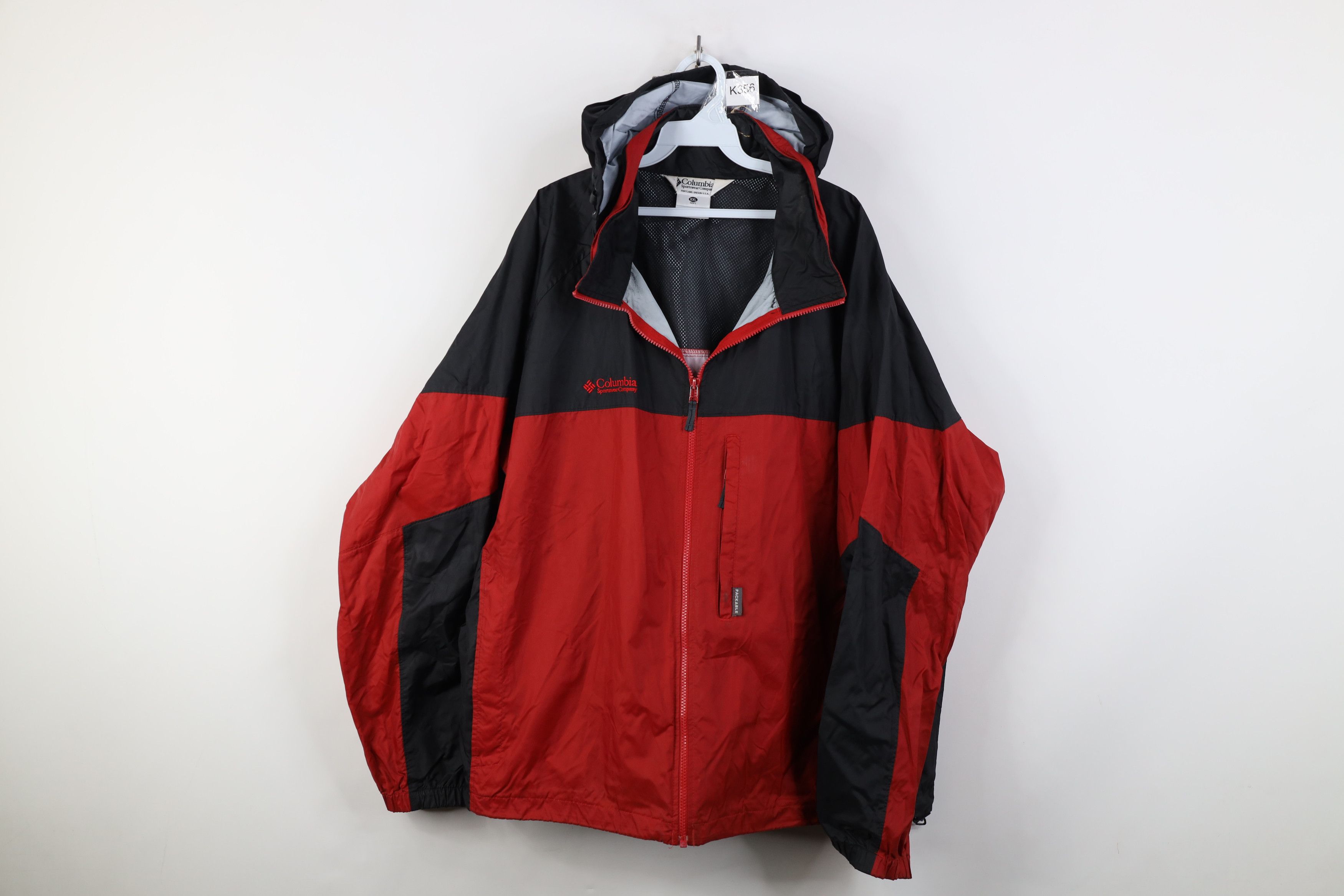 Columbia Vintage Columbia Packable Hooded Rain Windbreaker Jacket Red Size US XXL / EU 58 / 5 - 1 Thumbnail