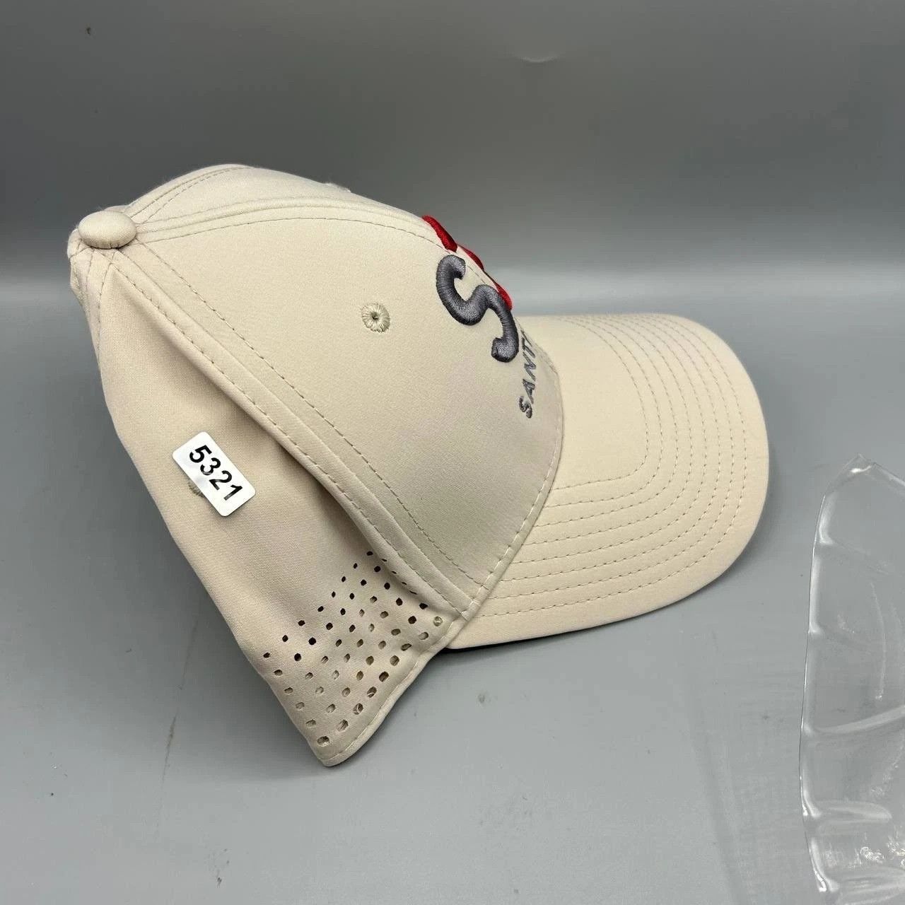 The Game Santiam Golf Hat Men Beige Embroidered The Game Strap Back Size ONE SIZE - 8 Thumbnail