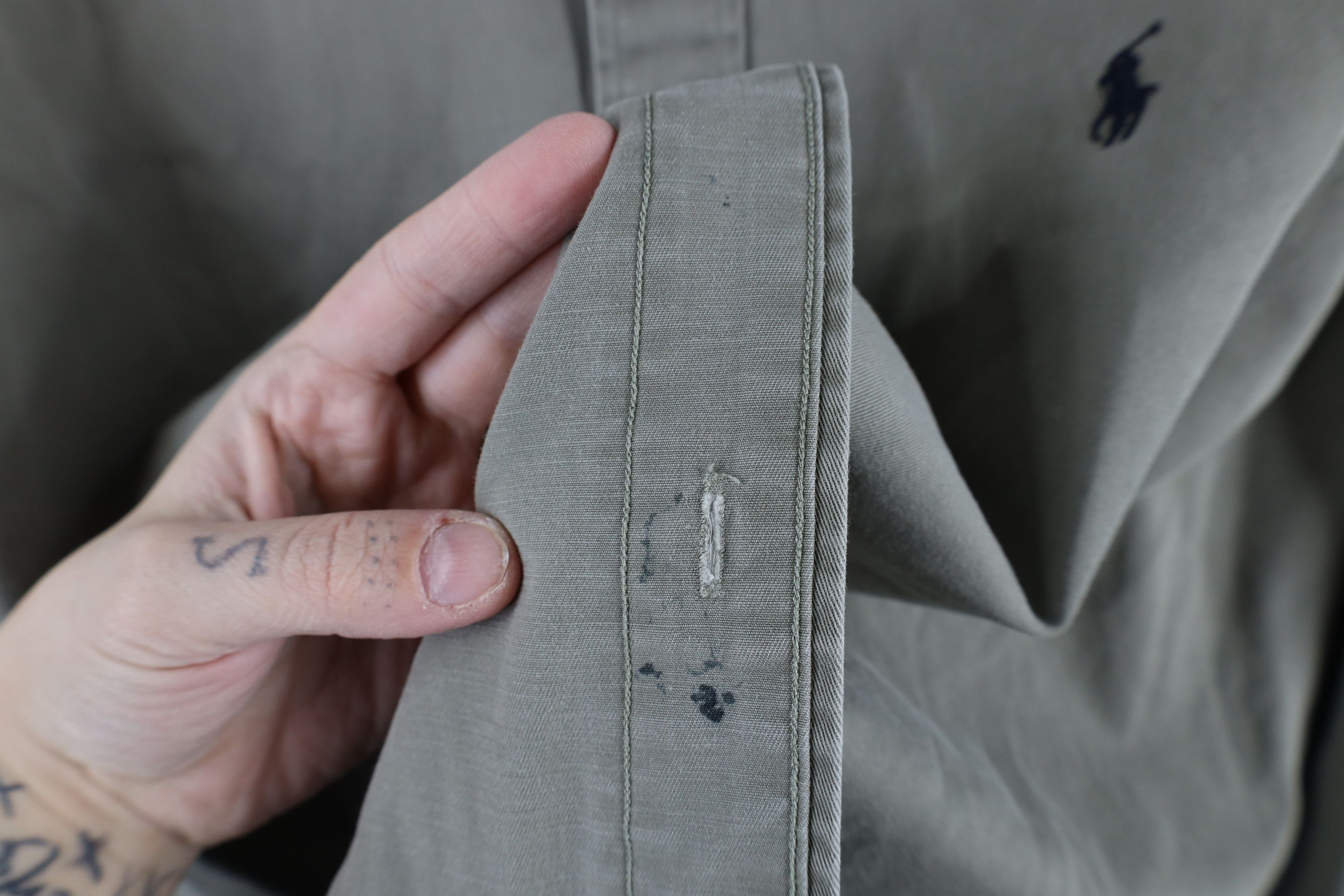 Ralph Lauren × Vintage Vintage 90s Ralph Lauren Twill Button Down Shirt Green Size US XL / EU 56 / 4 - 7 Thumbnail
