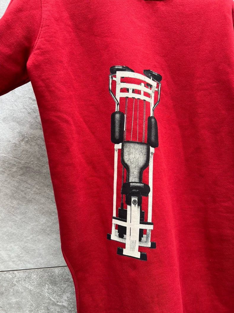 Rick Owens Rick Owens Red Subhuman Sweatshirt with Holes-2508 Size US S / EU 44-46 / 1 - 2 Thumbnail