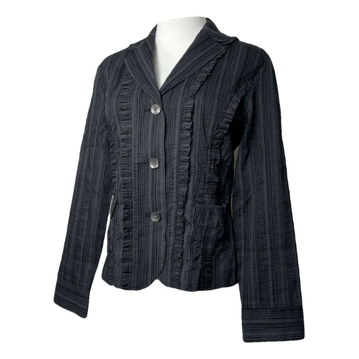 Kansai Yamamoto Black Viscose Trench Coat Size M / US 6-8 / IT 42-44 - 1 Thumbnail