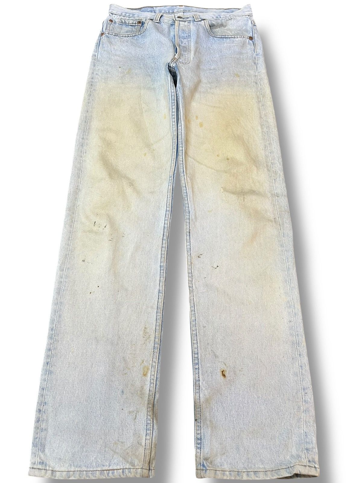 Levi's Vintage Clothing Vintage Levi’s 501 Straight Loose Mudwash Faded Denim Size US 30 / EU 46 - 1 Thumbnail