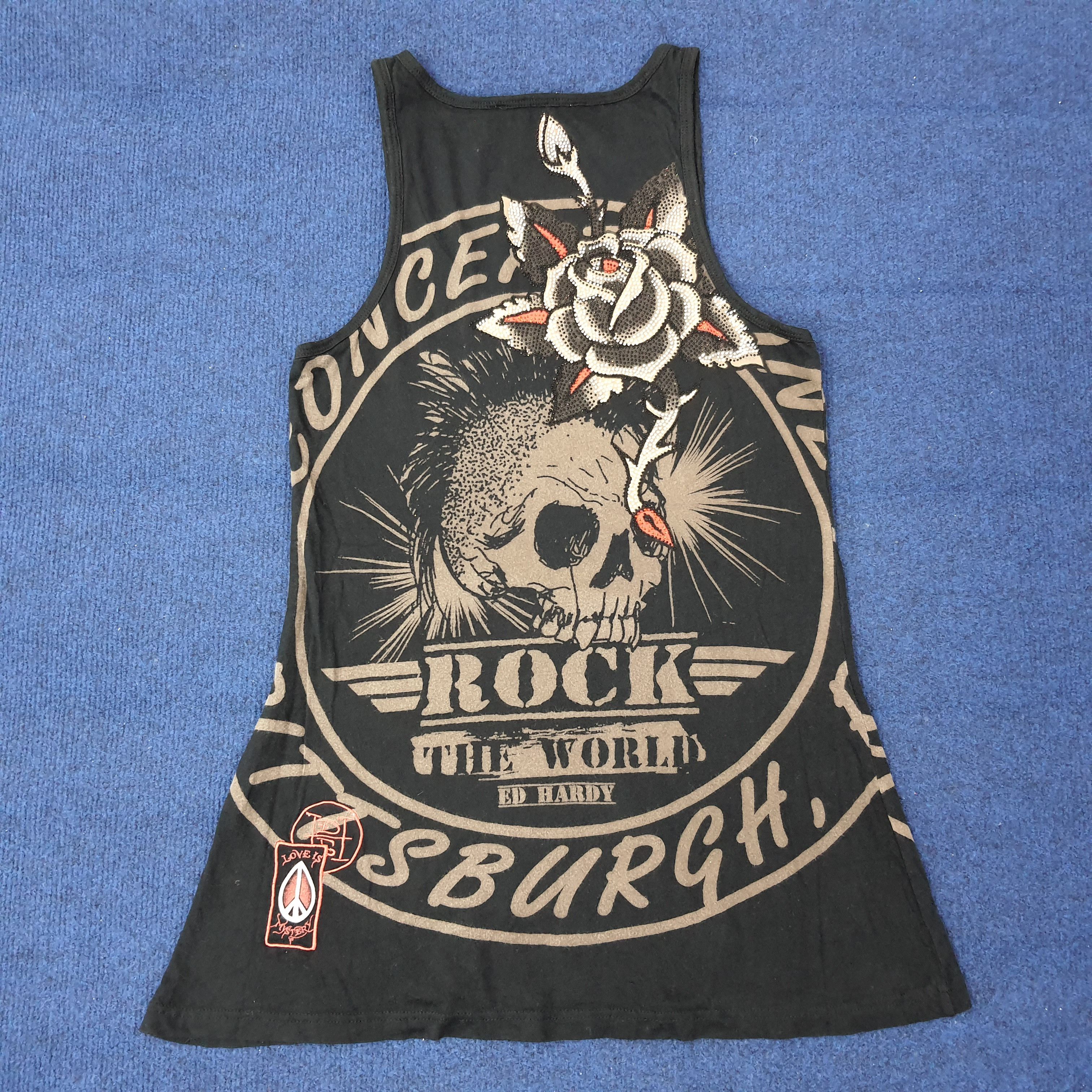 Ed Hardy Vintage Ed Hardy rock the World Sleeveless Tank Top C249N27 Size US S / EU 44-46 / 1 - 5 Thumbnail