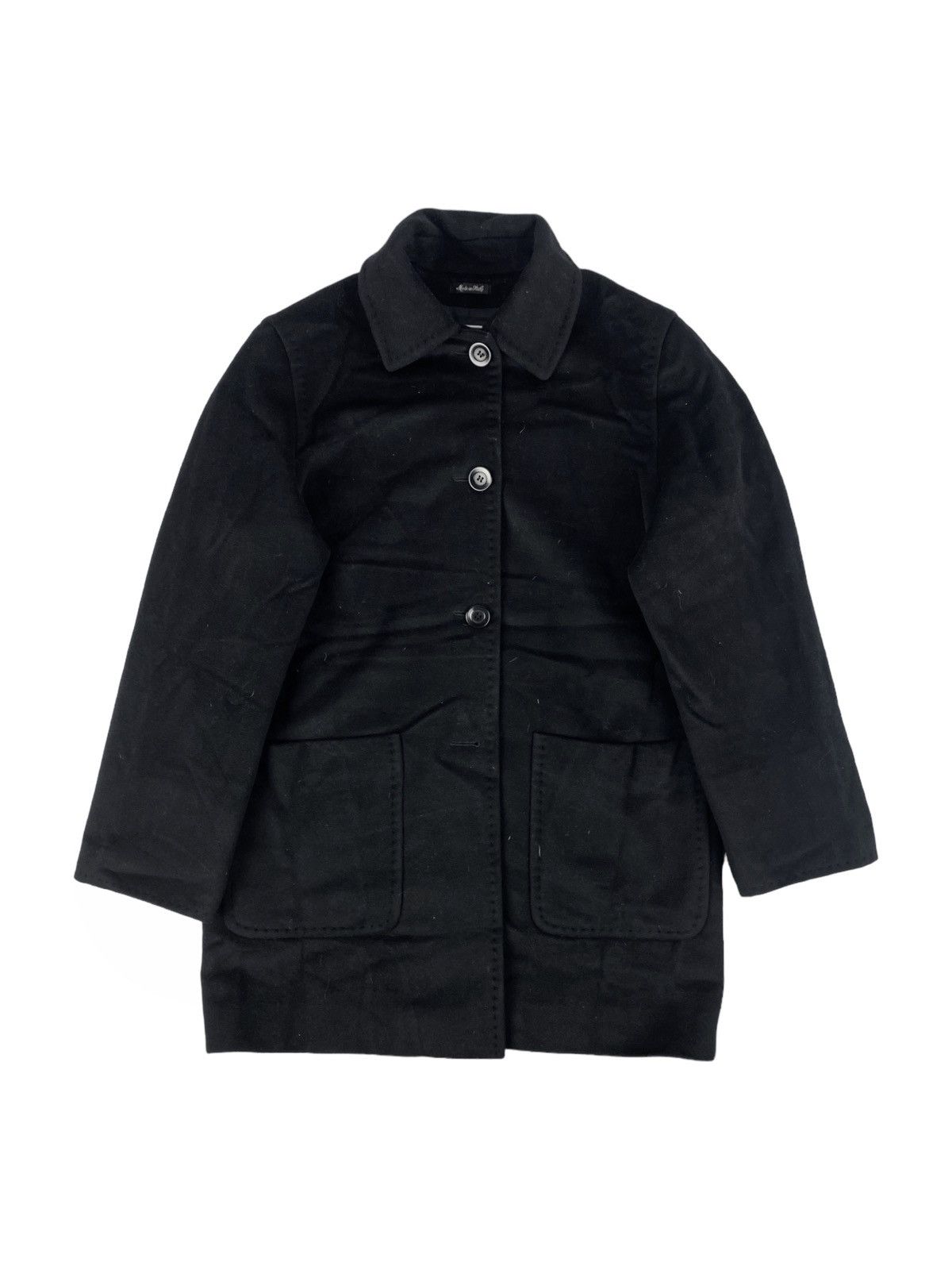 image of Cinzia Rocca Womens Wool Black Coat Jacket Size Us4 Gb 8