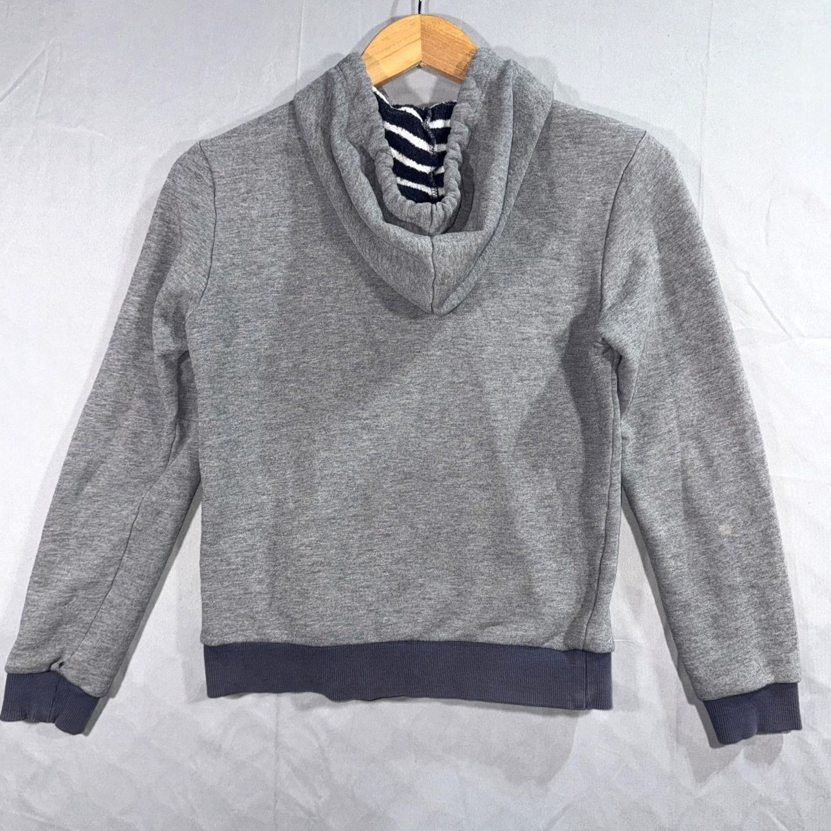 Marine Layer VINTAGE Marine Layer Hoodie Women’s S Gray Full Zip Striped Terry Lined Sweatshirt Size S / US 4 / IT 40 - 2 Thumbnail