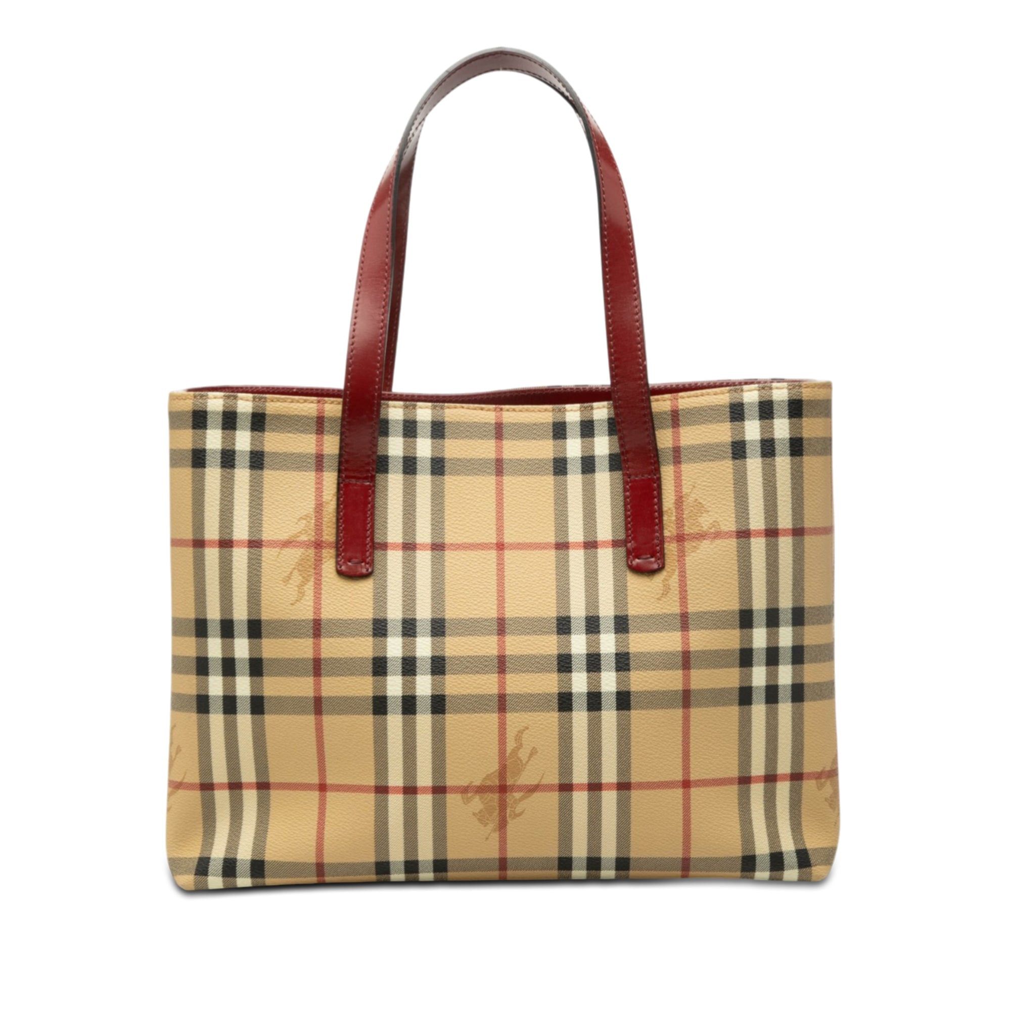 Burberry Haymarket Check Coated Canvas Tote Size ONE SIZE - 1 Thumbnail