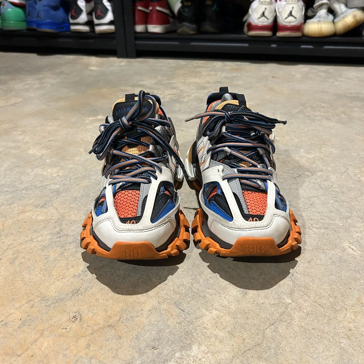 Balenciaga × Designer Balenciaga Track Sneakers Orange/Blue US 7 Size US 7 / EU 40 - 4 Thumbnail