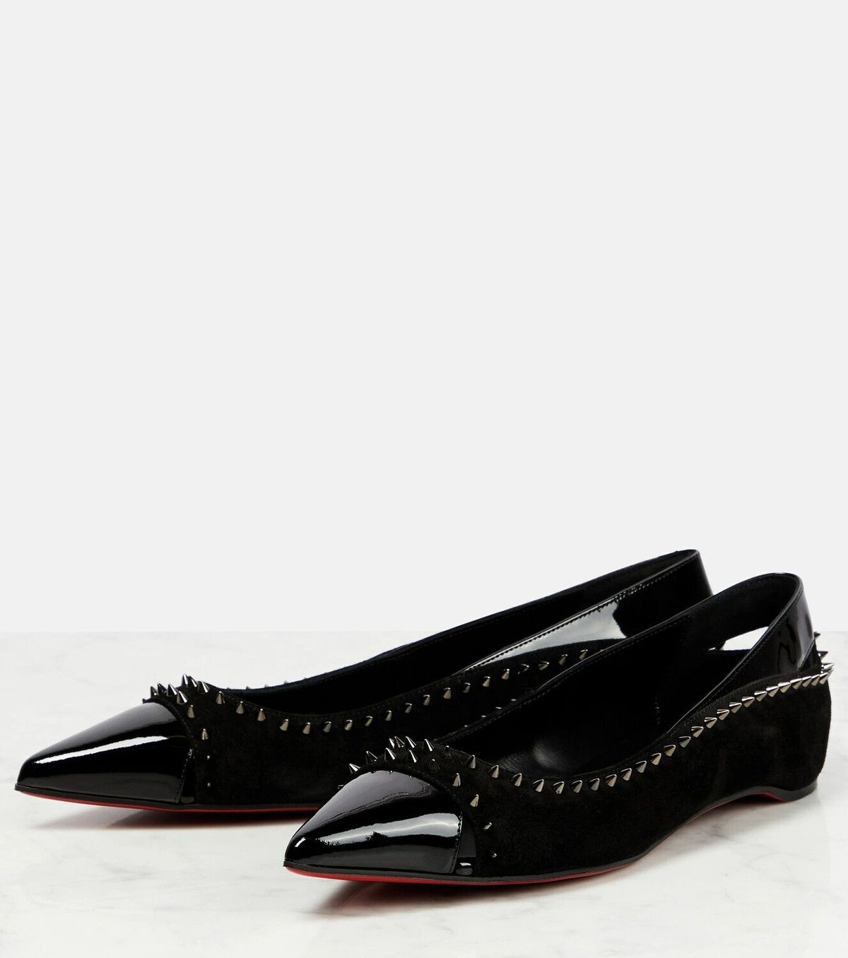 Christian Louboutin o1w1db10425 Flats in Black Size US 6 / IT 36 - 2 Thumbnail
