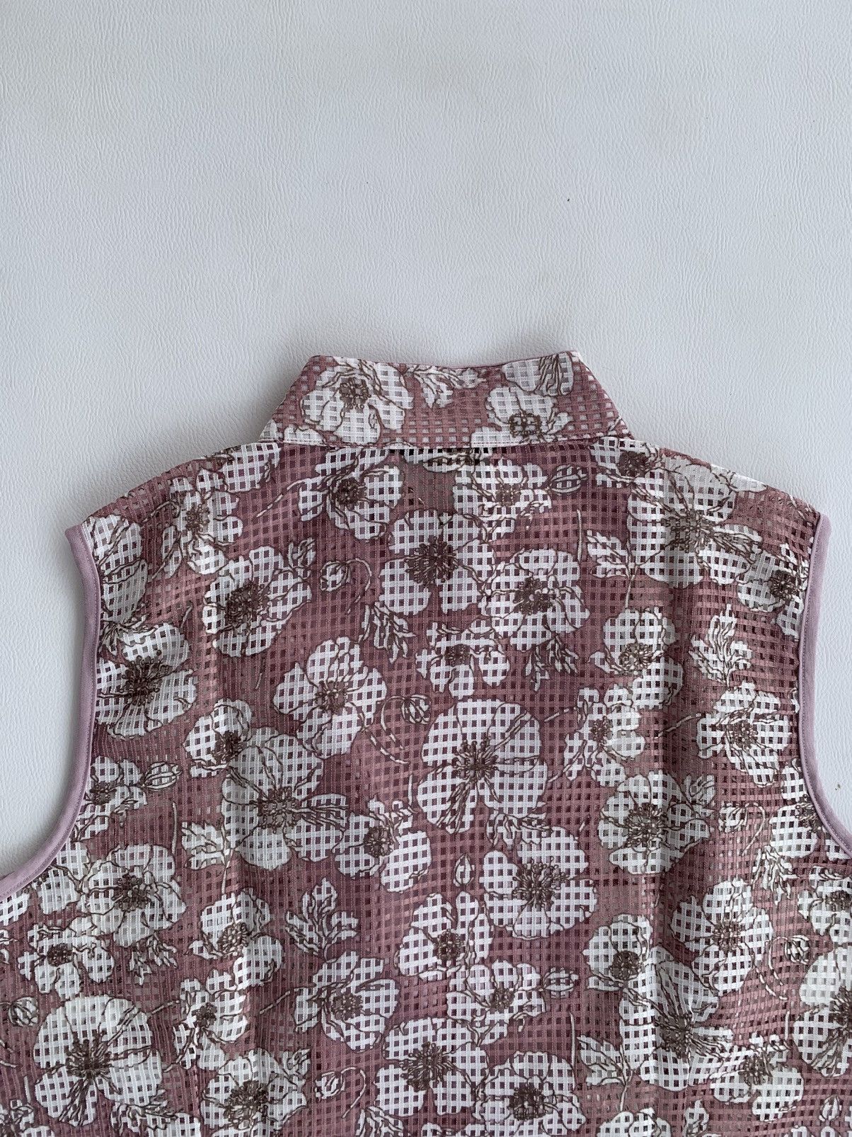 Japanese Brand Tamara Sakura Flower Zip Vest Transparent Japanese Style Size L / US 10 / IT 46 - 7 Thumbnail