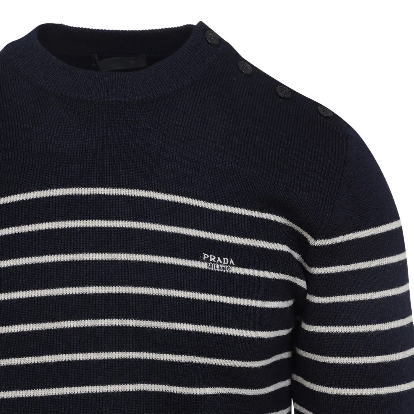 Prada PRADA Blue Wool Sweater New & Authentic (Men's size:L;) Size US L / EU 52-54 / 3 - 3 Thumbnail