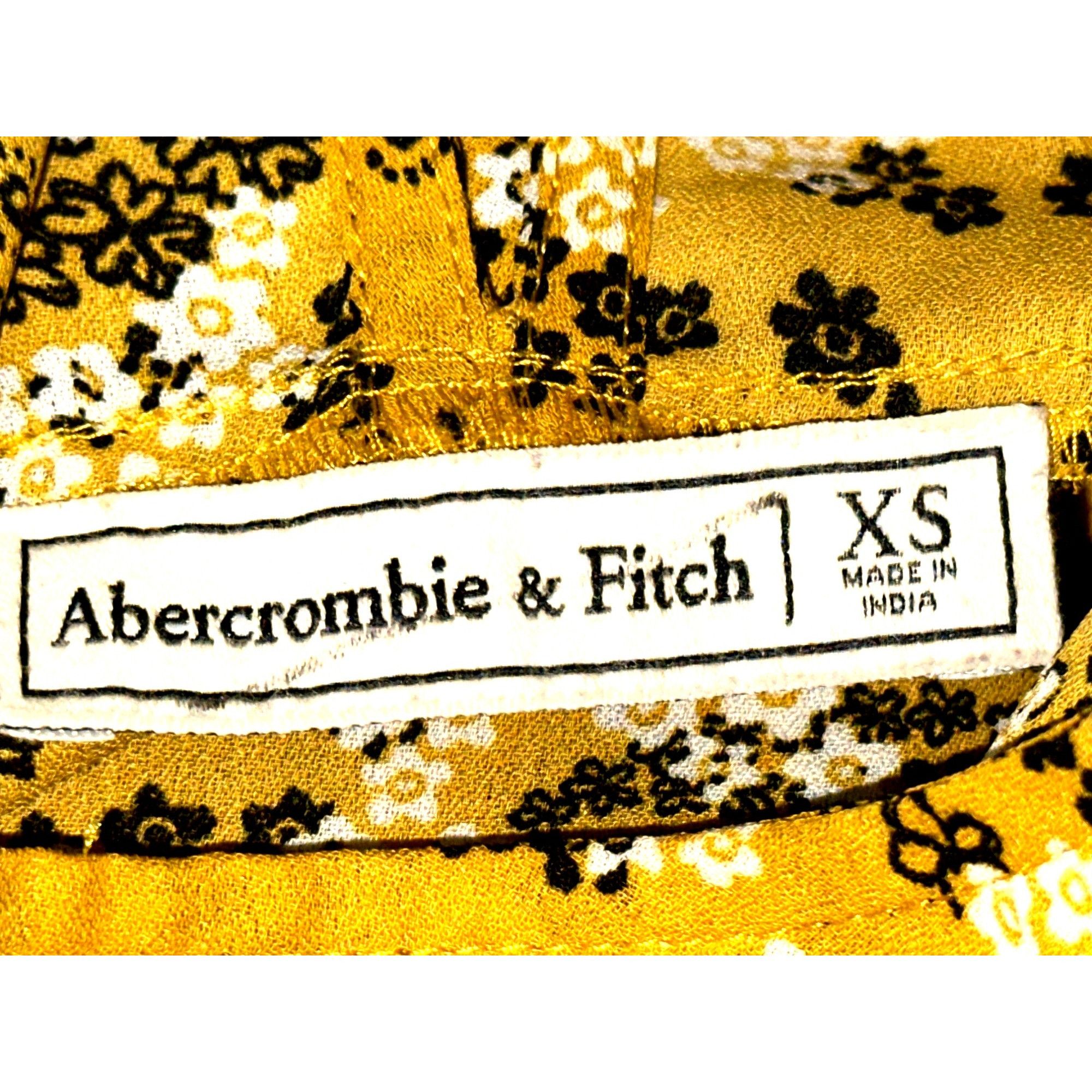 Abercrombie & Fitch Abercrombie Fitch XS Mustard Paisley Floral Long Sleeve Ruff Size XS / US 0-2 / IT 36-38 - 10 Thumbnail