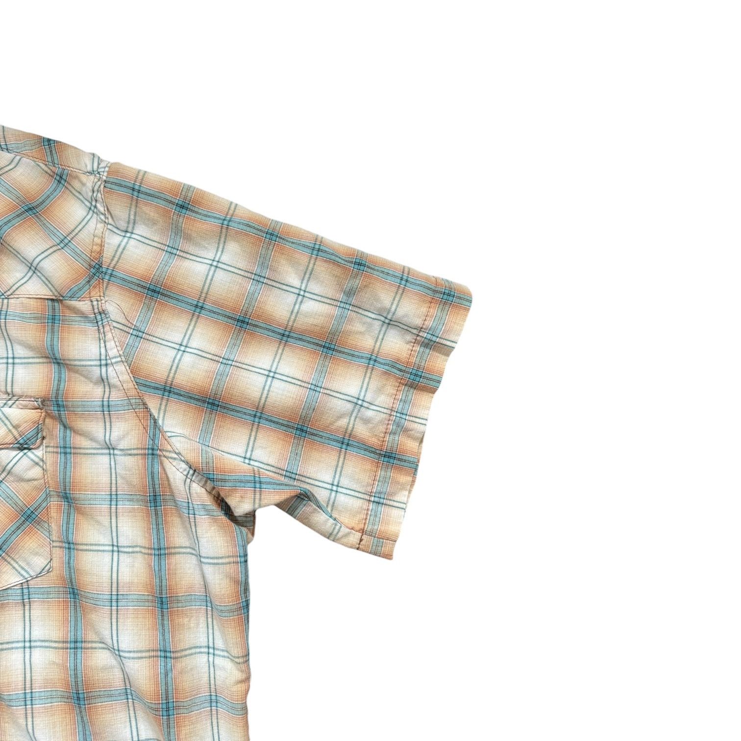 Wrangler Vintage Wrangler Wrancher Tan & Blue Plaid Shirt XL Tall Size US XL / EU 56 / 4 - 5 Thumbnail