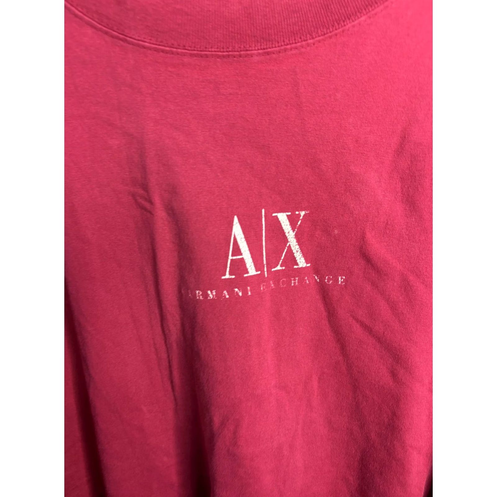Vintage VINTAGE Armani Jeans Shirt Mens XL Red A|X Armani Exchange Logo Tee T-Shirt Size US XL / EU 56 / 4 - 2 Thumbnail