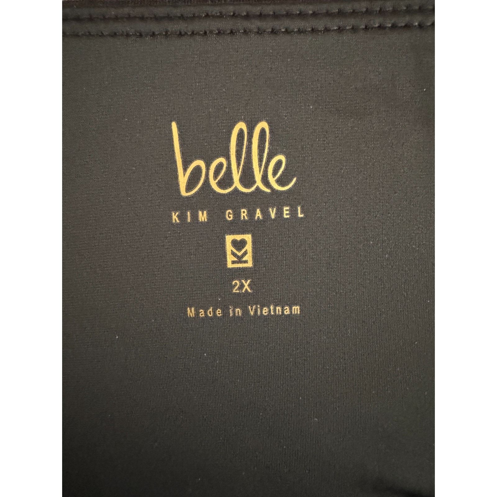 Other Belle Body by Kim Gravel Colorblock Leggings Black 2X Size 40" / US 18 - 10 Thumbnail