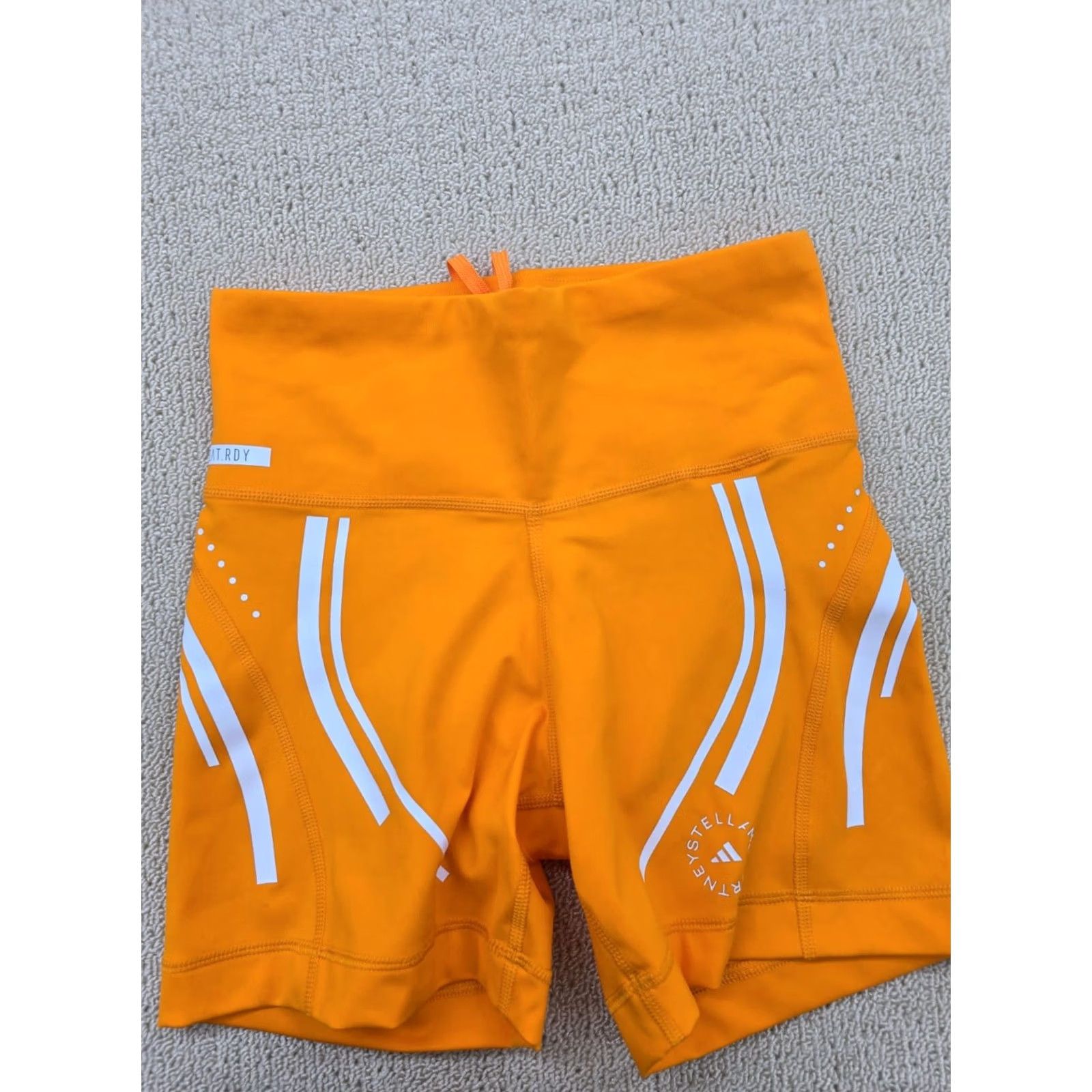 Stella McCartney Adidas By Stella McCartney Women’s XS Orange Athletic Running Shorts Size 26" / US 2 / IT 38 - 2 Thumbnail