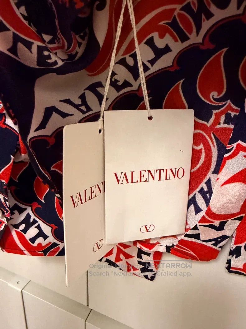 Valentino Valentino Red and blue print design Size S / US 4 / IT 40 - 4 Thumbnail