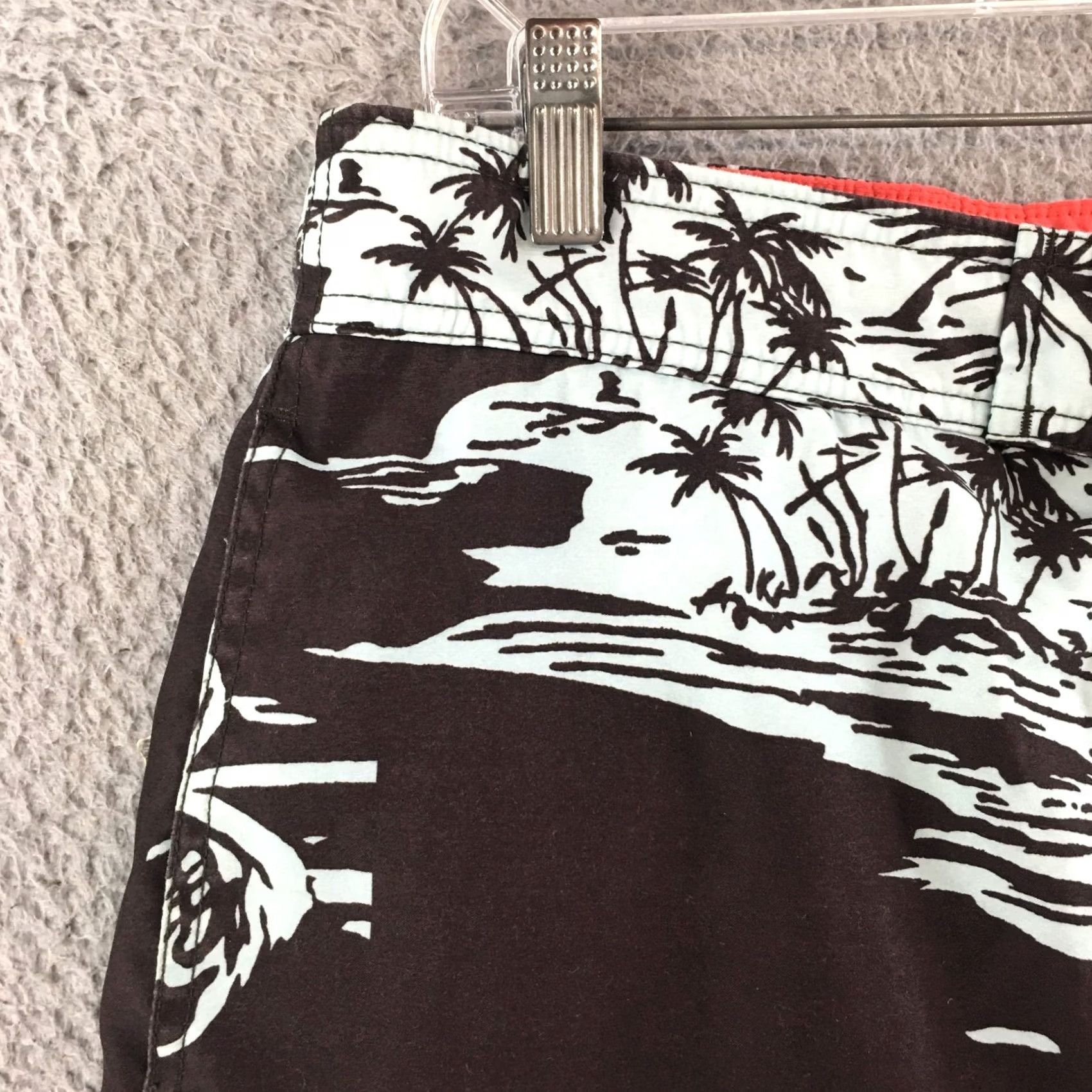 Nautica Nautica Shorts Mens M Brown Mint Tropical Swim Board Shorts Drawstring Elastic Mens Size US 31 - 2 Thumbnail