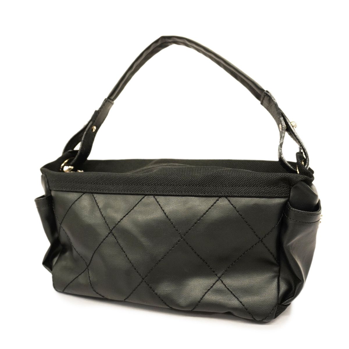 image of Chanel Shoulder Bag Paris Biarritz Canvas Black, Women's