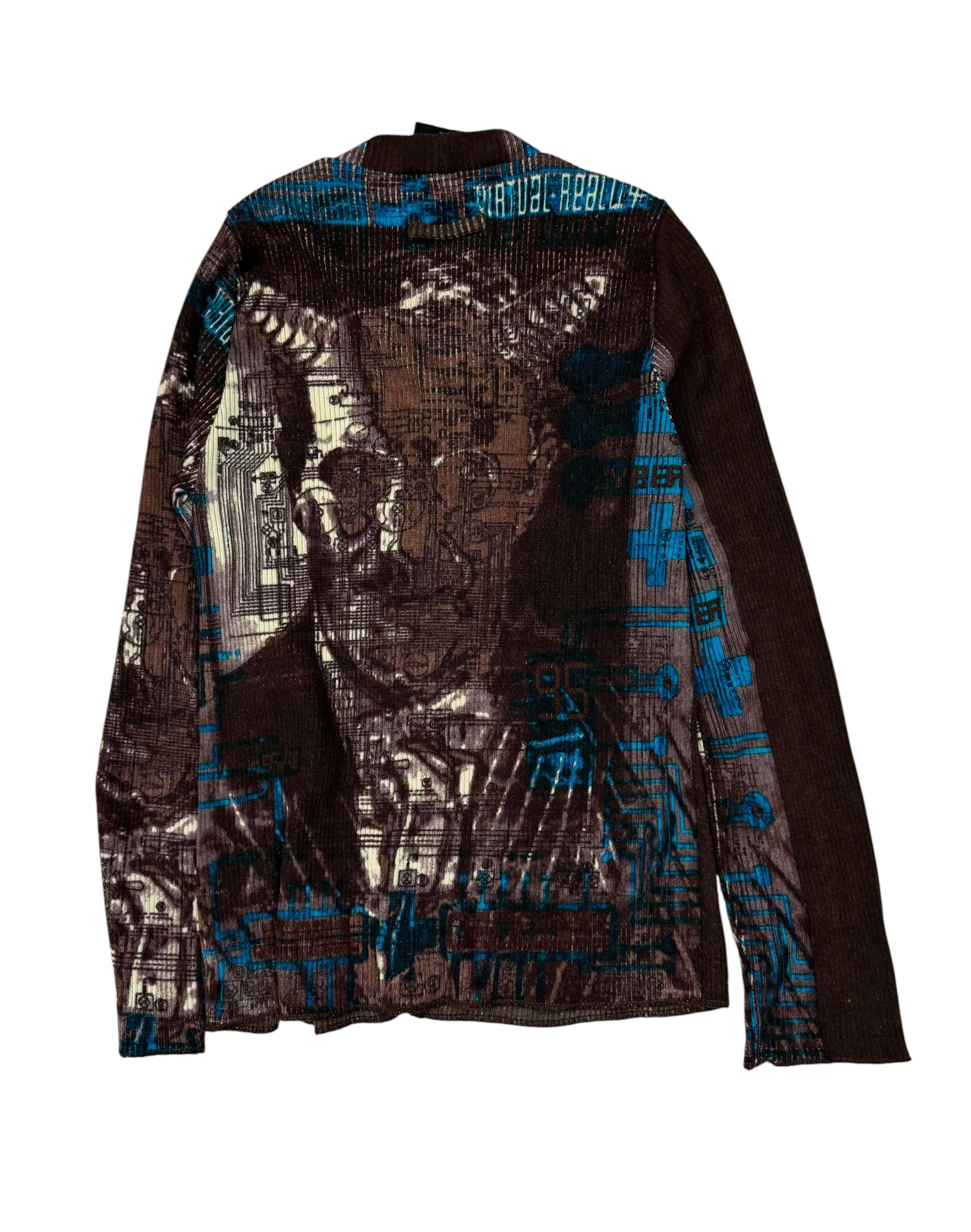 Jean Paul Gaultier CYBER INFERNO CARDIGAN Size S / US 4 / IT 40 - 1 Thumbnail