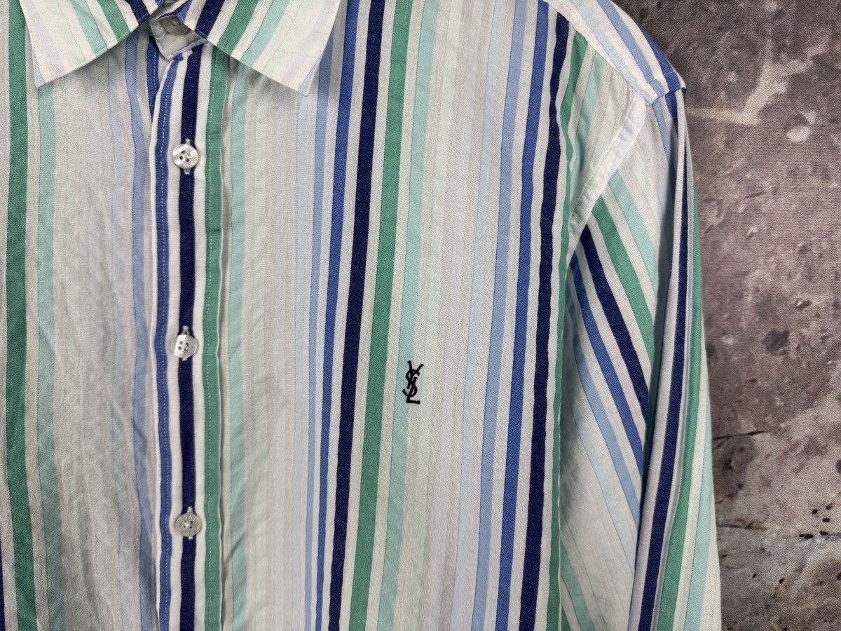 Yves Saint Laurent Yves Saint Laurent Striped Long Sleeve Shirt Button Up SizeL Size US L / EU 52-54 / 3 - 4 Thumbnail