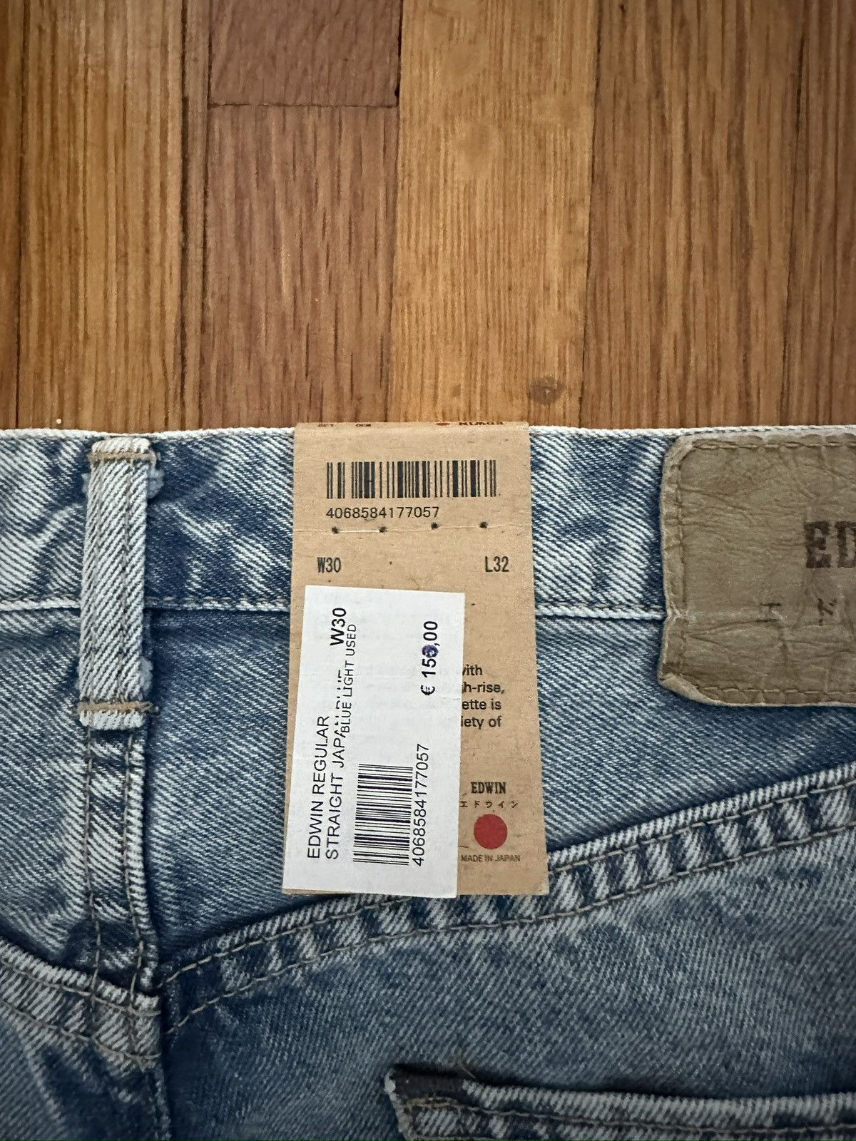 Edwin NWT Edwin Regular Straight Men’s 30x32 Light Wash Denim Size US 30 / EU 46 - 8 Thumbnail
