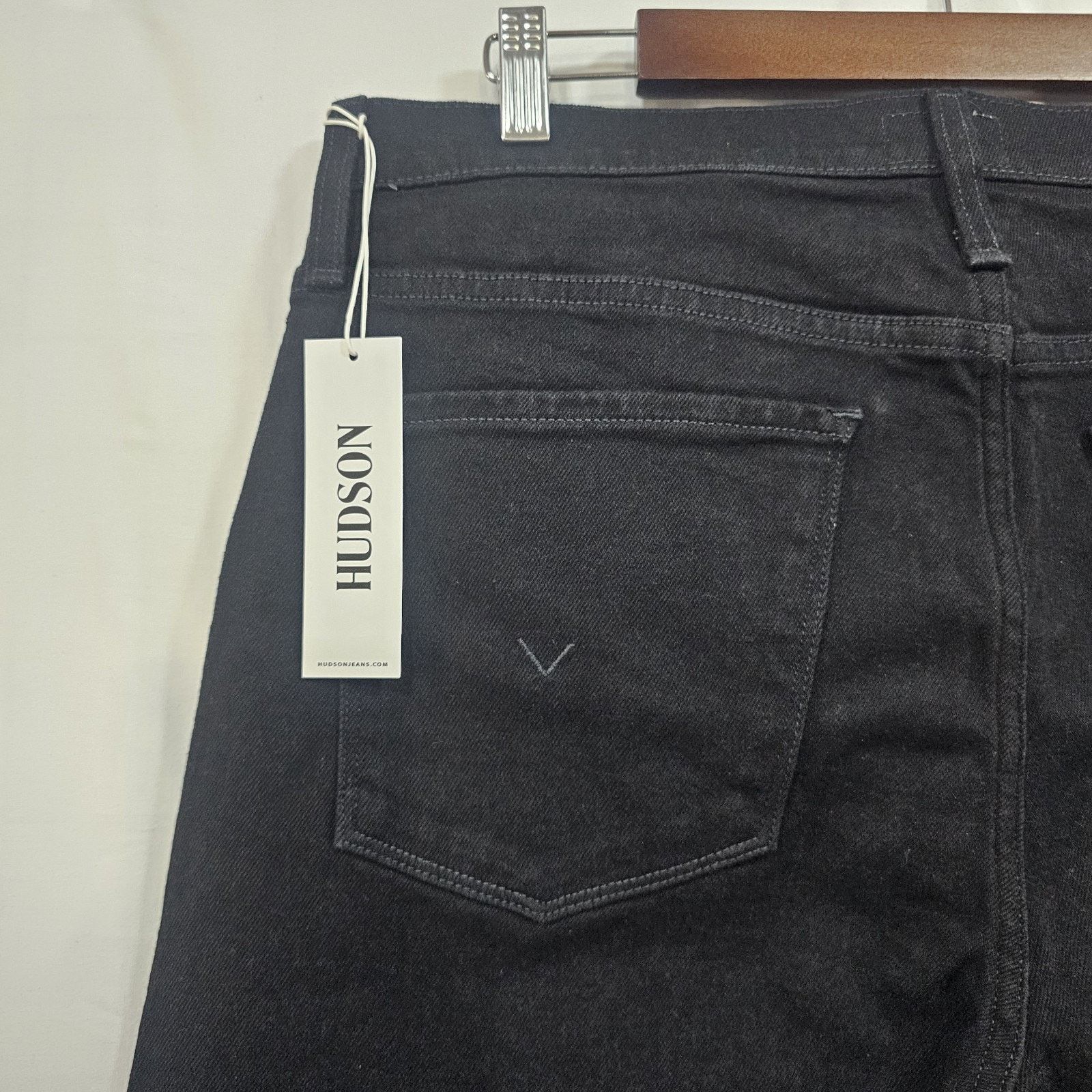 Hudson Hudson Womens Rosalie Black Rinse Wide Leg Jeans Size 34 NWT Size 34" / US 12 / IT 48 - 7 Thumbnail