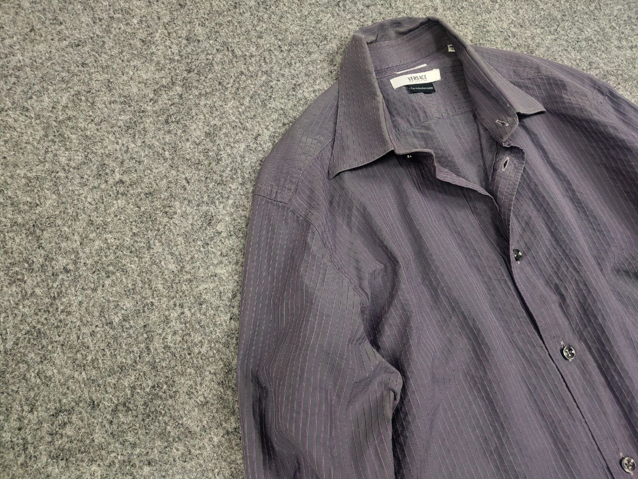 Versace Vintage Versace Collection Light purple premium button shirt Size US M / EU 48-50 / 2 - 7 Thumbnail