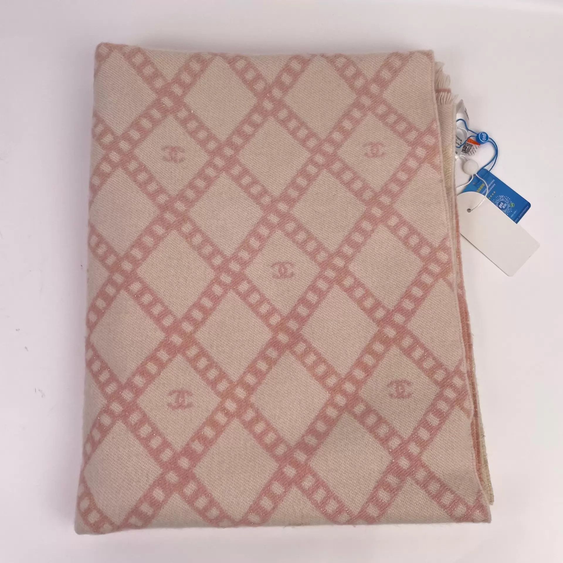 Chanel CHANEL Women's Cashmere Scarf Pink 171x67 Size ONE SIZE - 3 Thumbnail
