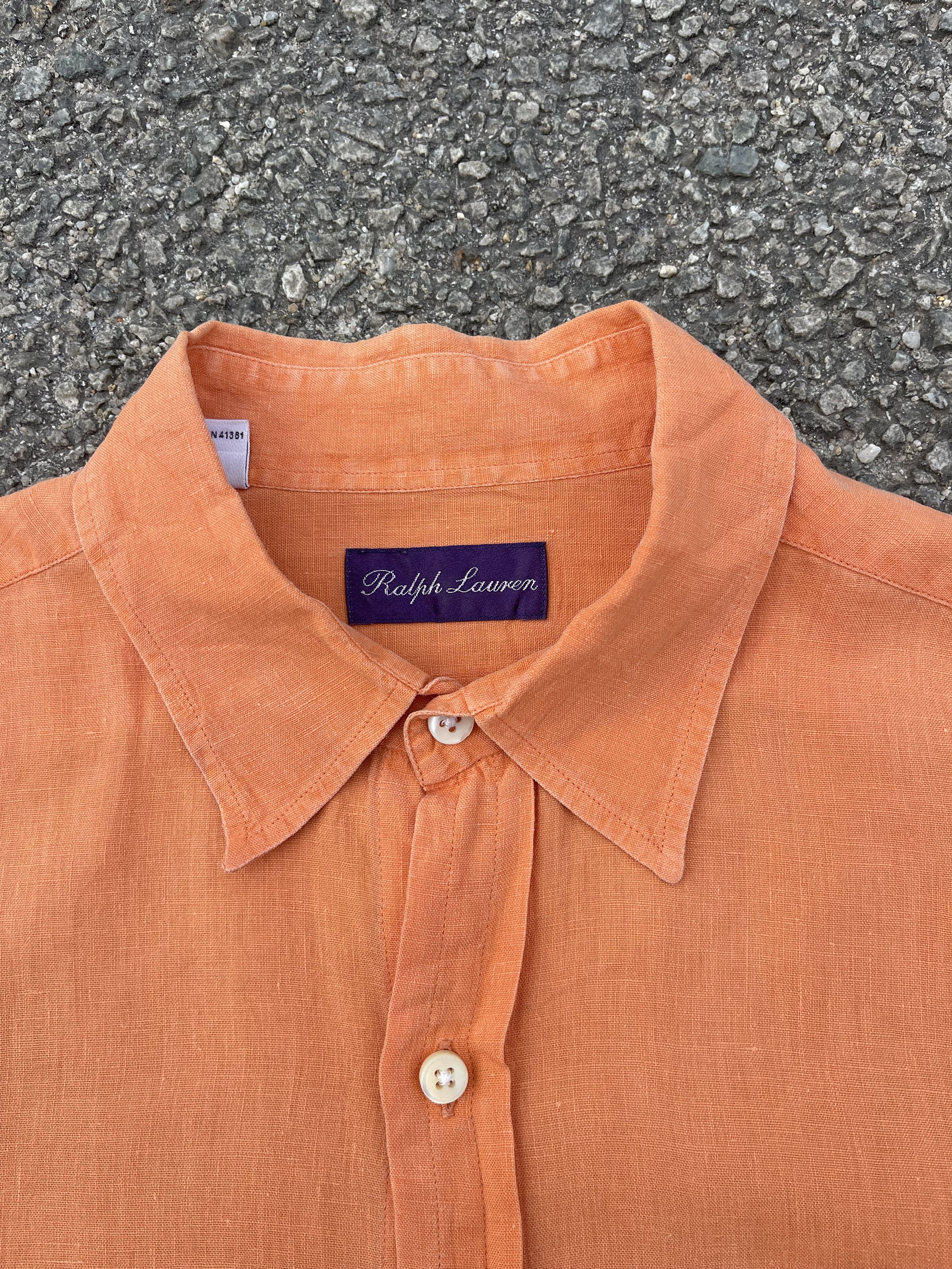 Ralph Lauren Purple Label Vtg Ralph Lauren Purple Label 100% Linen Made in Italy Size US L / EU 52-54 / 3 - 3 Thumbnail