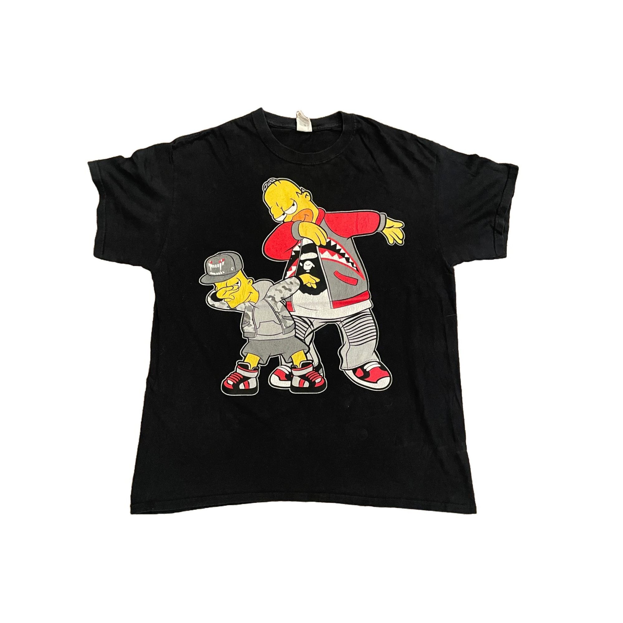 Gildan Rare Dabbing The Simpsons T shirt Bape Supreme Homer Bart La |  Grailed