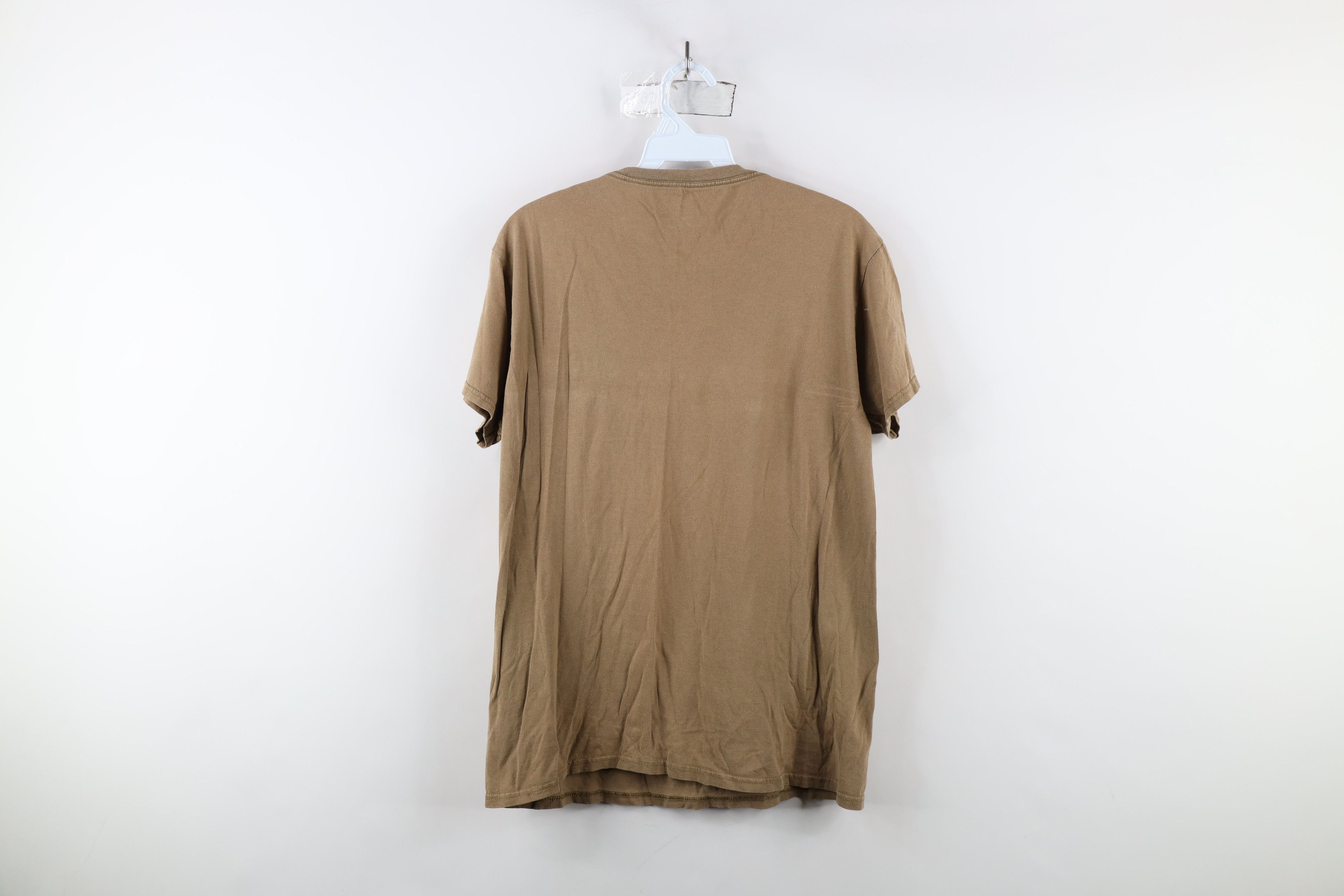 Vintage Vintage Y2K Streetwear Blank Pocket T-Shirt Brown Cotton Size US M / EU 48-50 / 2 - 8 Thumbnail