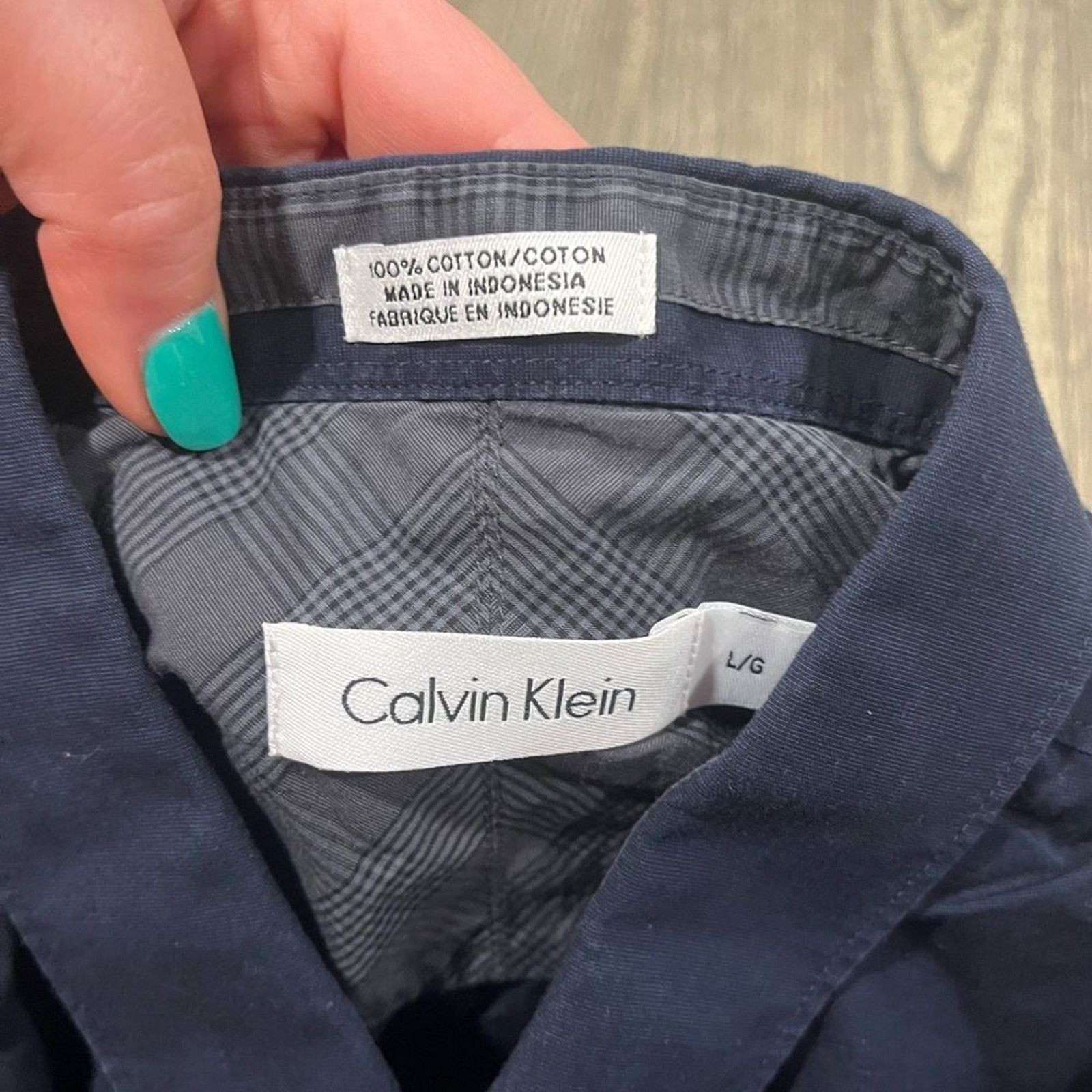 Calvin Klein Calvin Klein Button-Up Shirt Long Sleeve Classic Fit Flap L Size US L / EU 52-54 / 3 - 2 Thumbnail