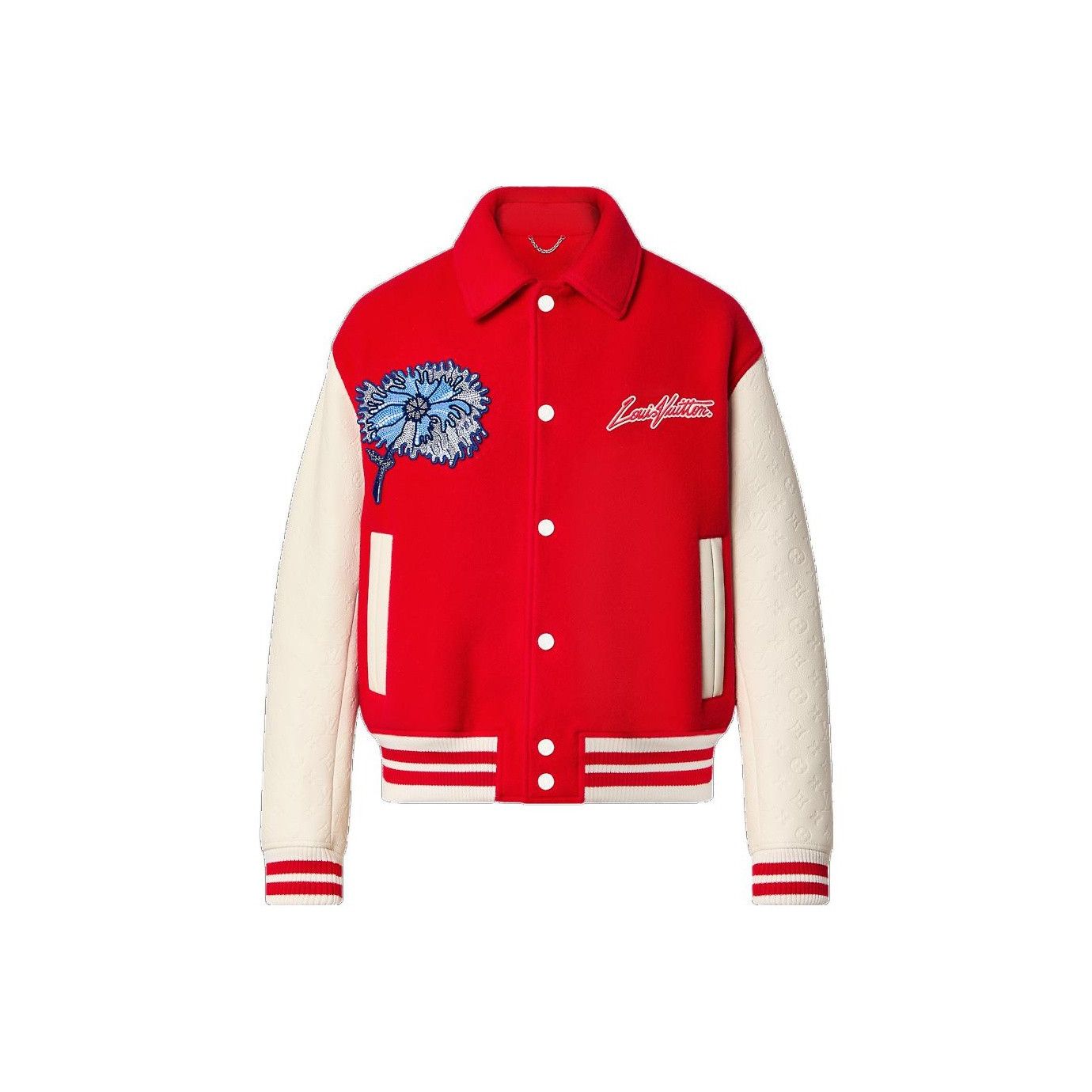 Louis Vuitton Louis Vuitton x Yayoi Kusama Embroidered Varsity Jacket 48 Size US M / EU 48-50 / 2 - 1 Thumbnail