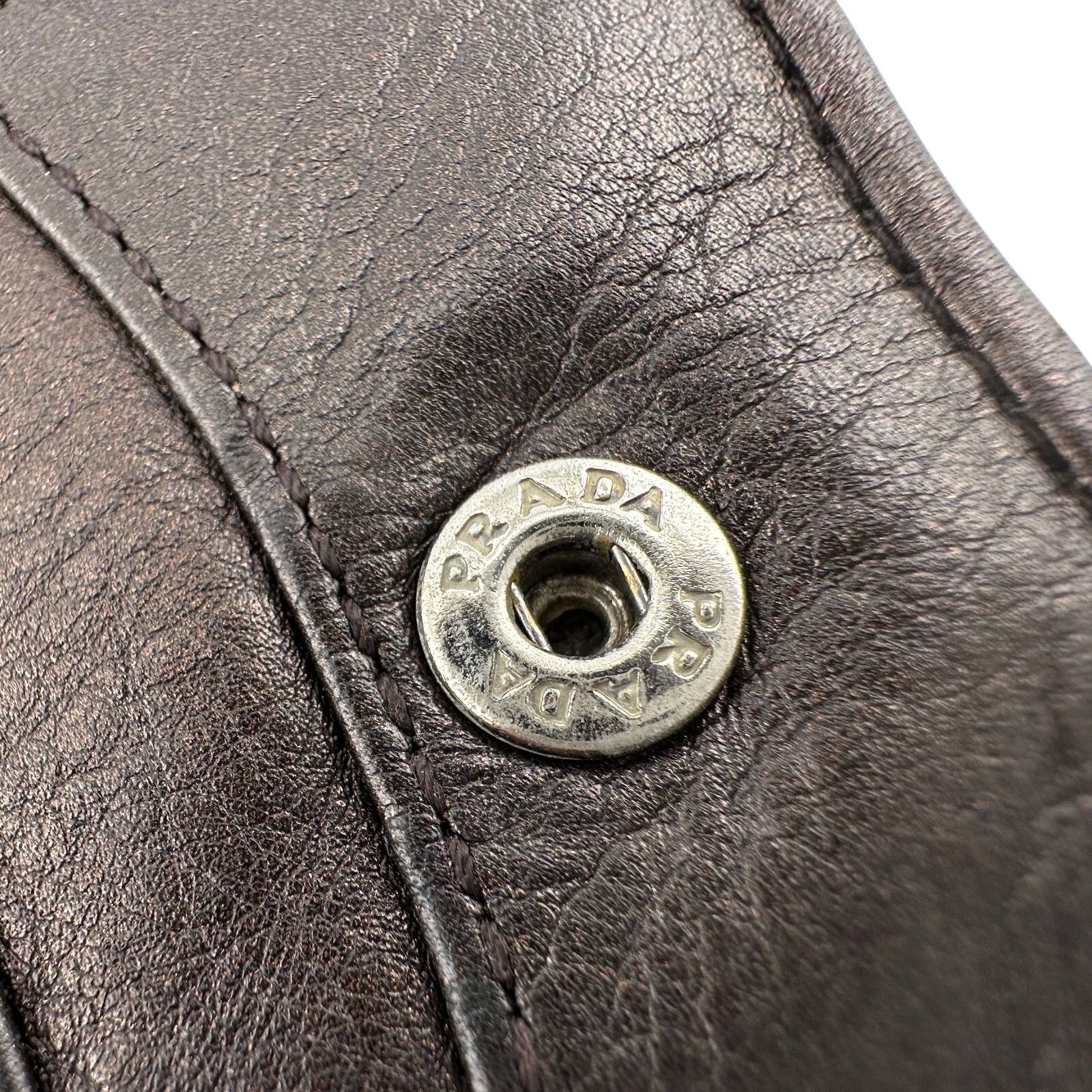 Prada Prada Metallic Brown Wave Leather Flap Continental Wallet Size ONE SIZE - 8 Thumbnail