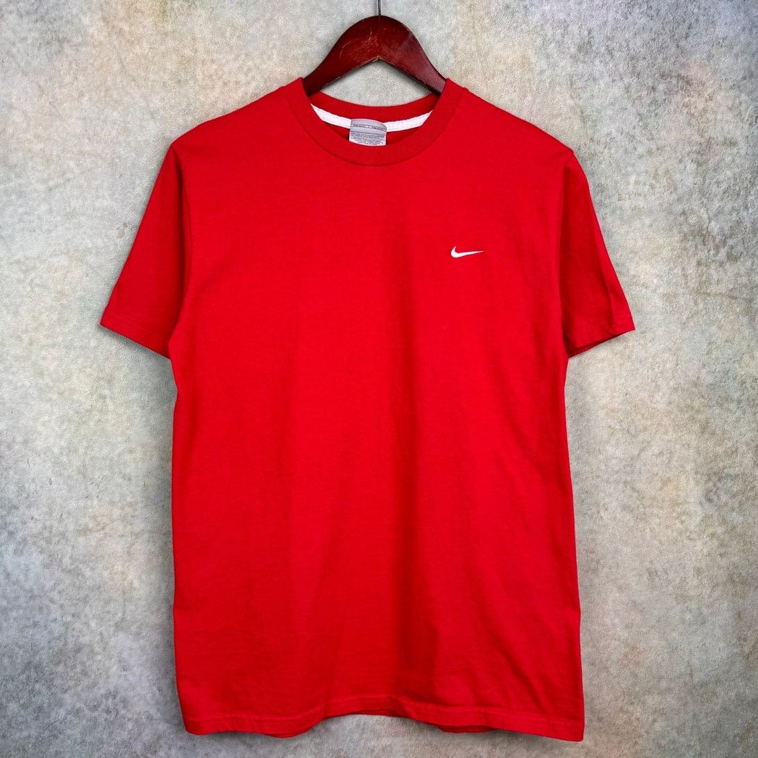 Nike × Vintage VTG Y2K Nike Swoosh Logo T Shirt Sz M Red White Mini Logo Size US M / EU 48-50 / 2 - 1 Thumbnail