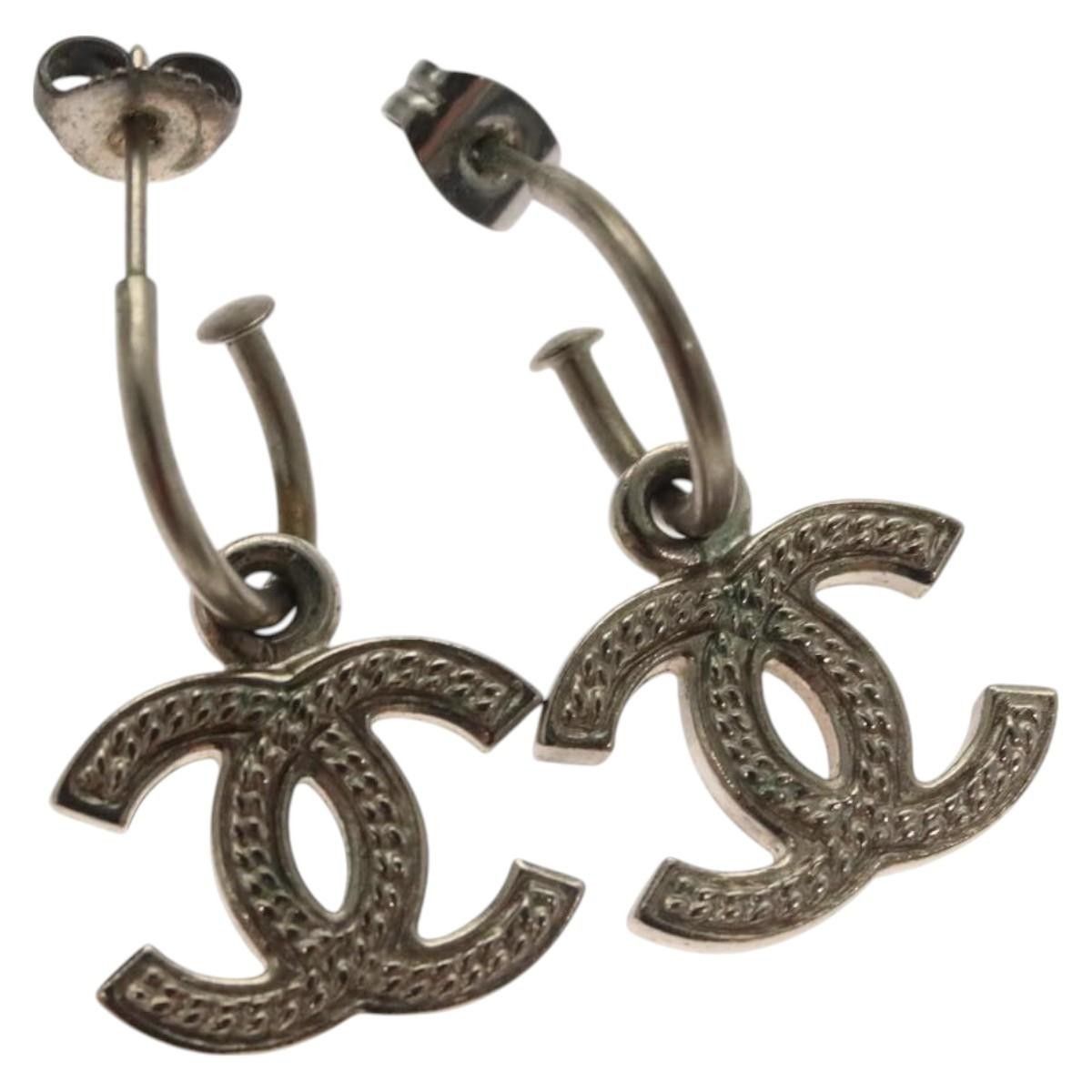 Chanel Chanel CC Logo Hoop Earrings Metal Size ONE SIZE - 1 Thumbnail