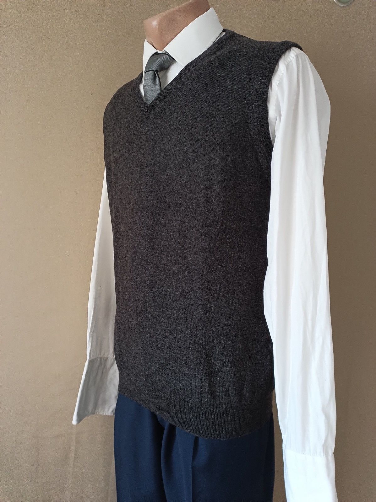 Zanieri Zanieri Lana Wool Grey Mens Vest Size XL Size US XL / EU 56 / 4 - 3 Thumbnail