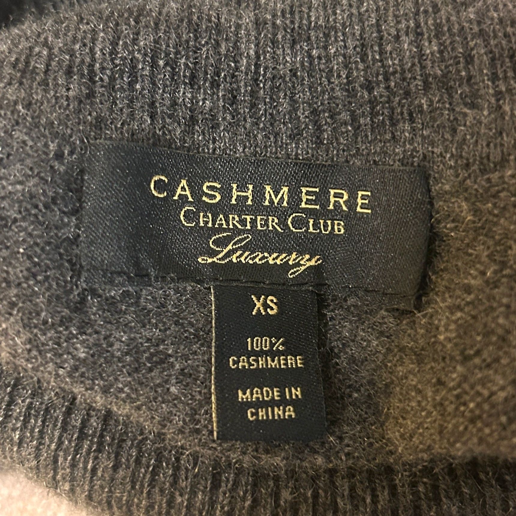 Charter Club Charter Club Sweater Womens XS Gray Brown Striped Cashmere Turtleneck Size XS / US 0-2 / IT 36-38 - 4 Thumbnail