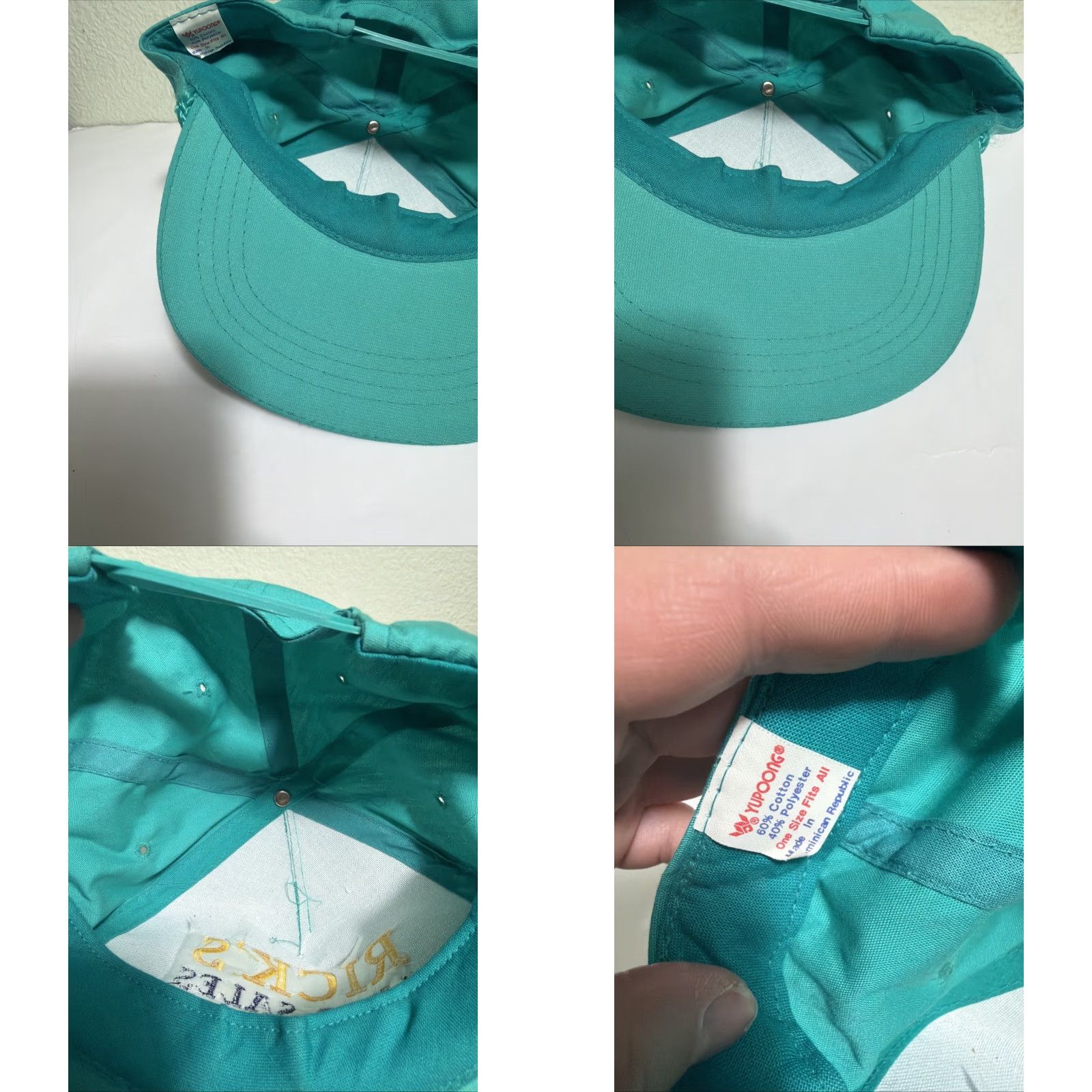 Vintage VINTAGE Yupoong Cotton SnapBack Hat Baseball Cap One Size Teal Blue Men Adjustable Rick’s Auto Sales West Sacramento Size ONE SIZE - 9 Thumbnail