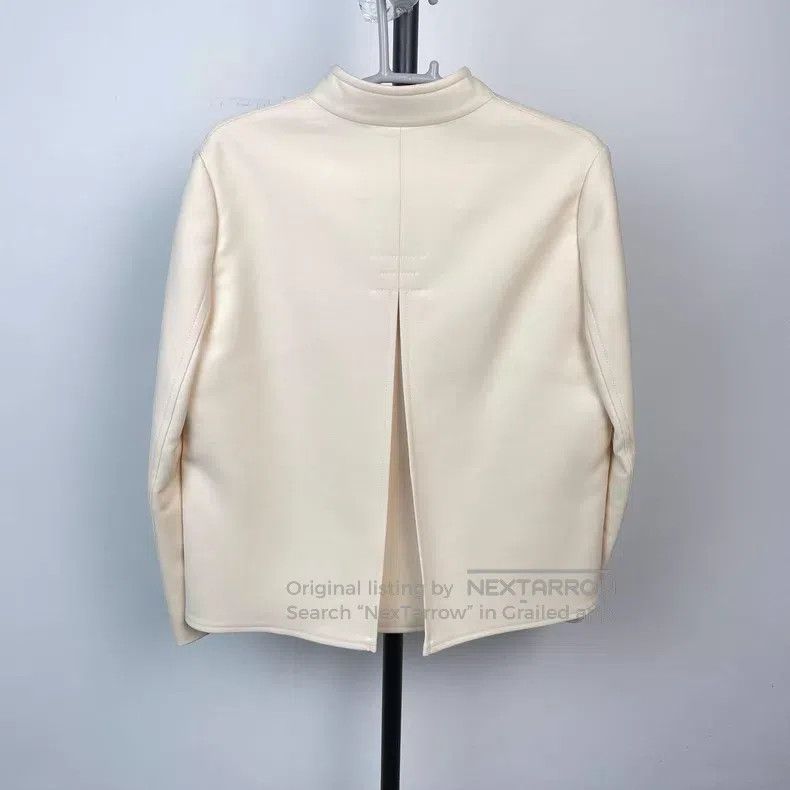 Hermes Hermes White Long Sleeve Zip-Up Jacket with Pig Nose Zippe Size XXS / US 00 / IT 34 - 2 Thumbnail