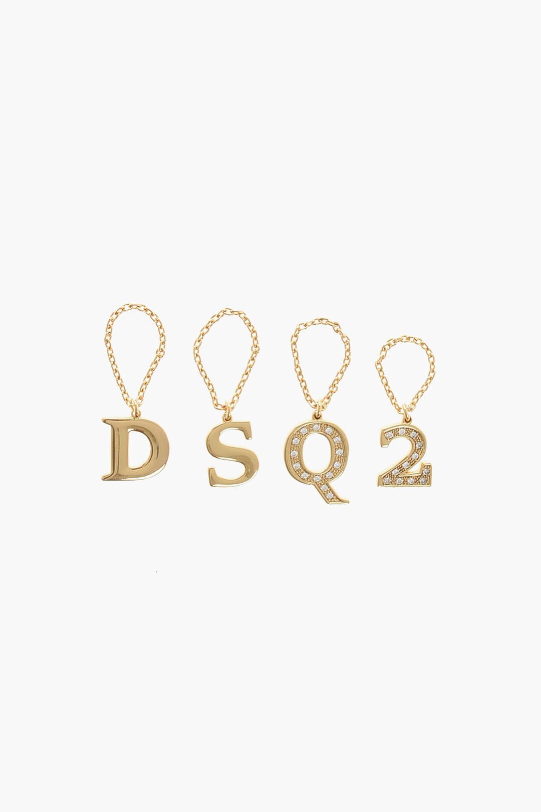 Dsquared2 Brass Ring with Charms Size ONE SIZE - 1 Thumbnail